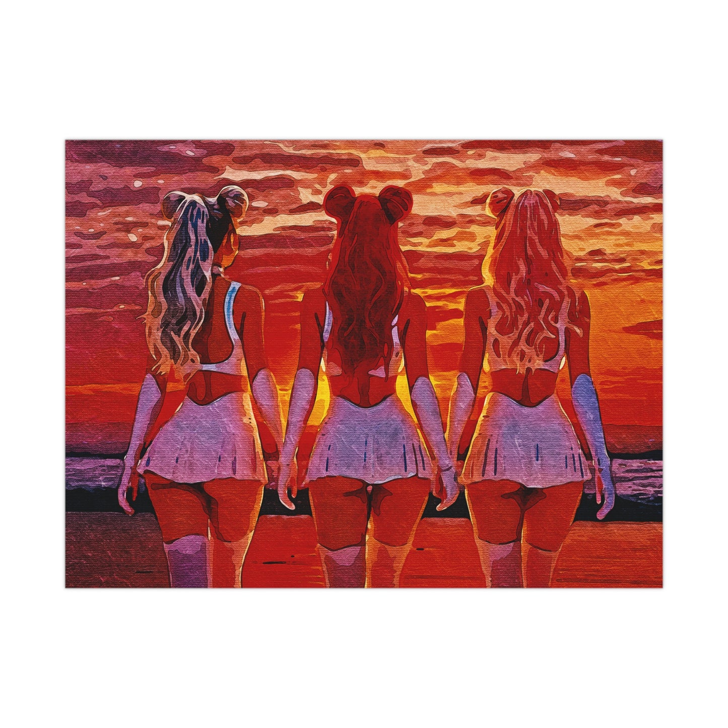 Horizon Sisters β United in Light and Love π
ππ β Unity & Peace in Vibrant Coastal Light Poster, Red Aesthetic Art Print, Wall Decor for Anime Lovers, Home Decor, Gift for Fans
