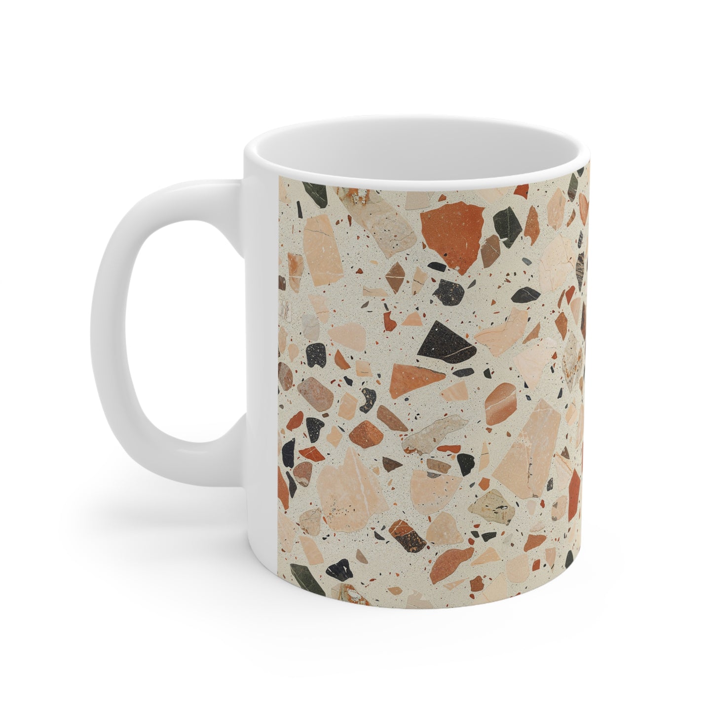 Mug - Terrazzo (Boho, Retro) Ceramic Coffee Cups, 11oz, 15oz