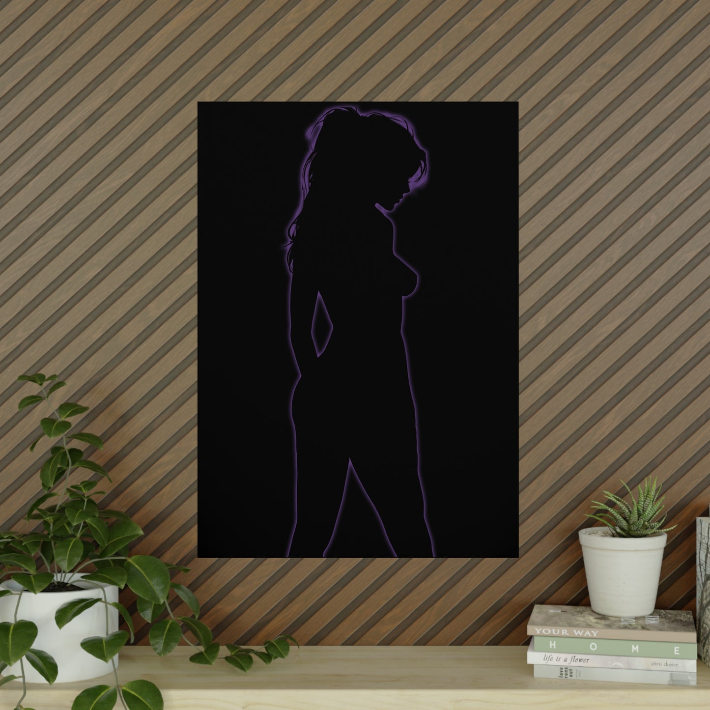 Elegant Silhouette Wall Art, Minimalist Portrait Poster, Modern Home Décor, Gallery Wall Artwork, Bedroom Decoration, Gift Idea