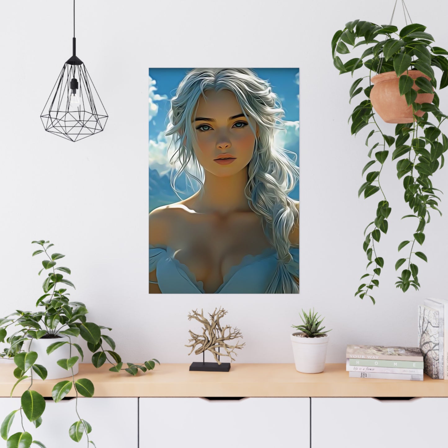 Radiance Within: The Calm Power of Beauty - Artistic Matte Poster of Ethereal Beauty, Home Decor Wall Art, Unique Gift Idea, Aesthetic Room Decor, Inspirational Artwork