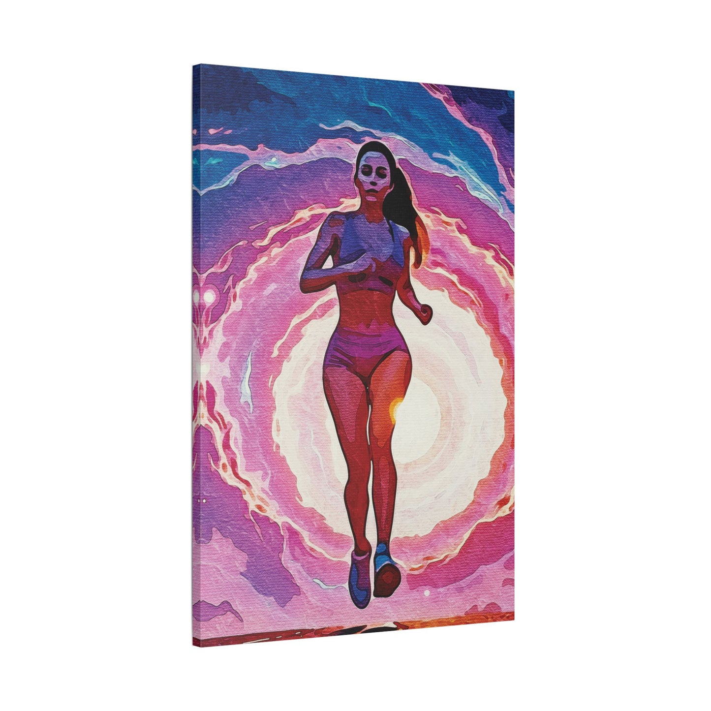 Ignite the Momentum – Empowering Fitness Art for Runners, Dreamers & Everyday Warriors - Vibrant Canvas Wall Art of Athletic Woman, Fitness Decor, Sporty Home Gallery, Motivational Artwork, Gym Wall Piece