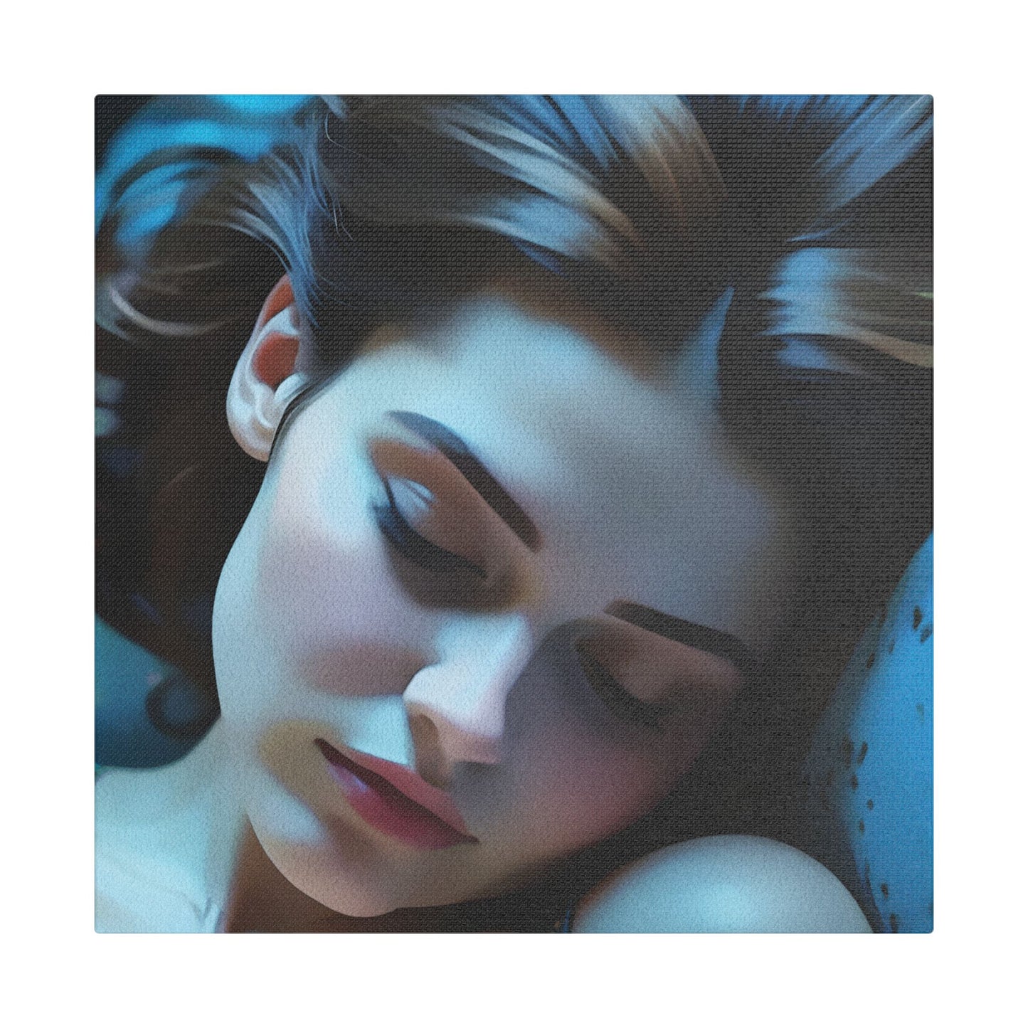 Dreamy Satin Canvas Print, Bedroom Wall Art, Feminine Decor, Gift for Her, Relaxing Artwork, Home Decor
