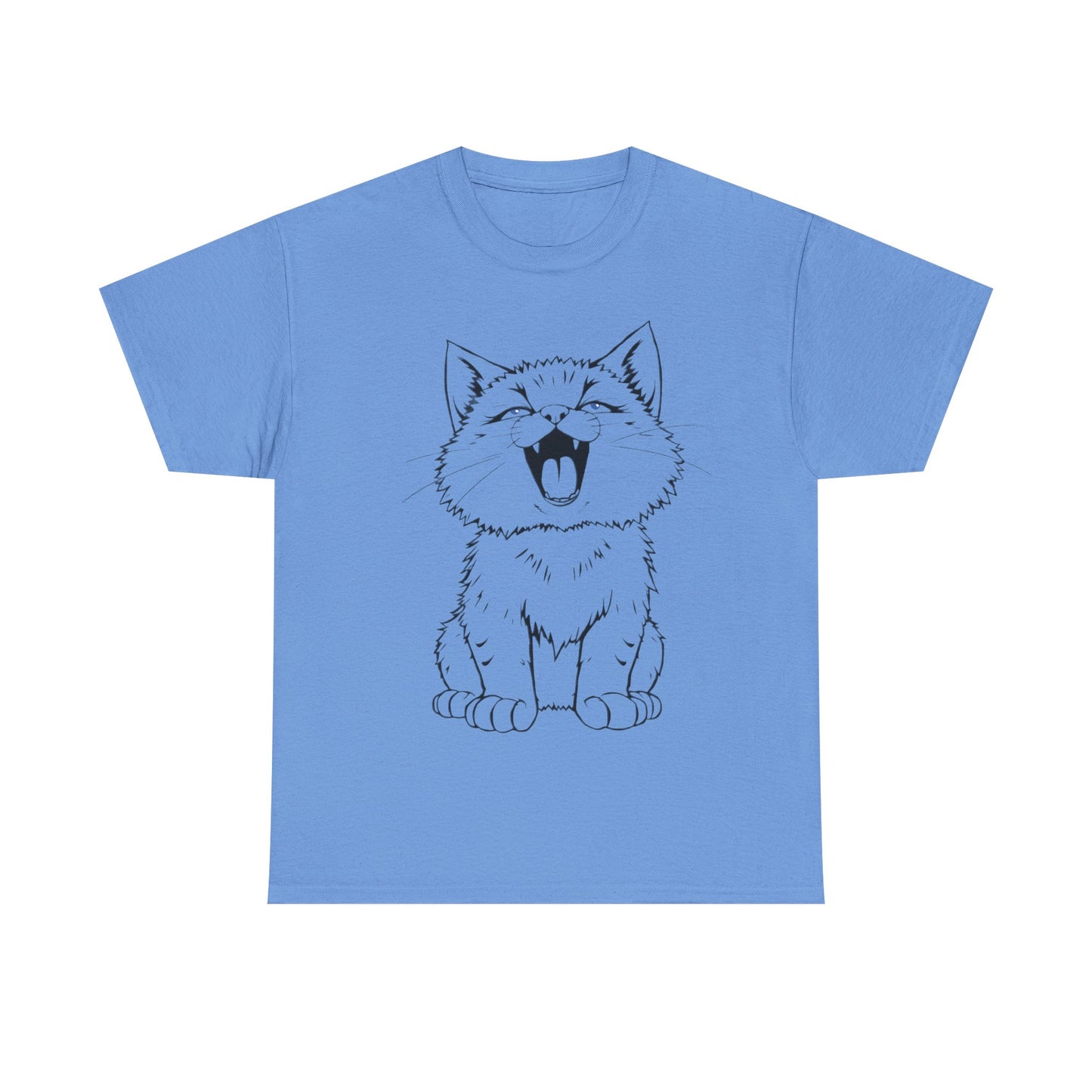 Cute Cat Design Unisex Heavy Cotton Tee, Soft Cotton Shirt, Animal Lover Gift, Funny Pet Tee, Everyday Casual Wear