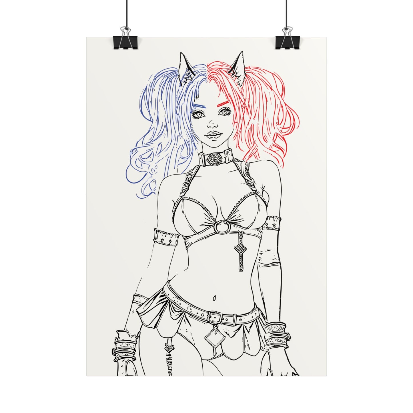 Stylish Anime, Manga, Cosplay, Kawaii, RPG Style Art Print: Trendy Illustrated Poster for Home Decor, Wall Art, Unique Gift, Collectible Artwork, Fashion-Inspired Decoration