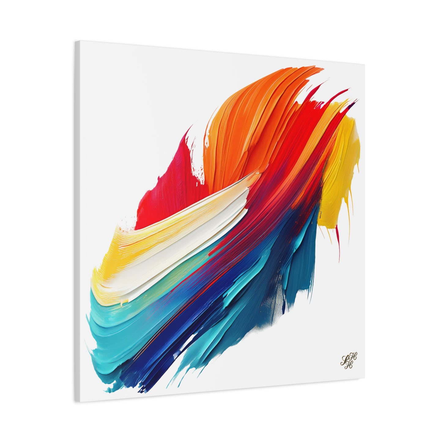 Vibrant Abstract Canvas Wall Art - Colorful Painting
