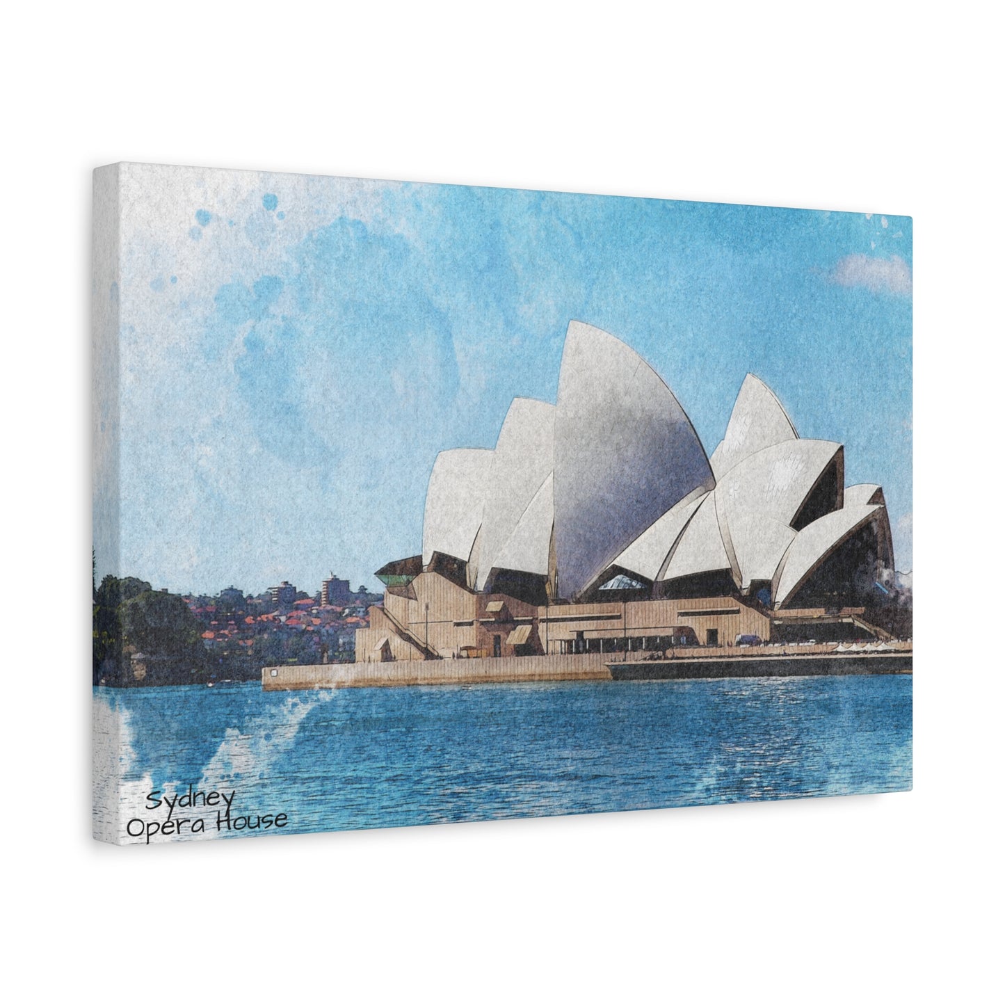 Canvas Print - Original Watercolor Print of Sydney Opera House