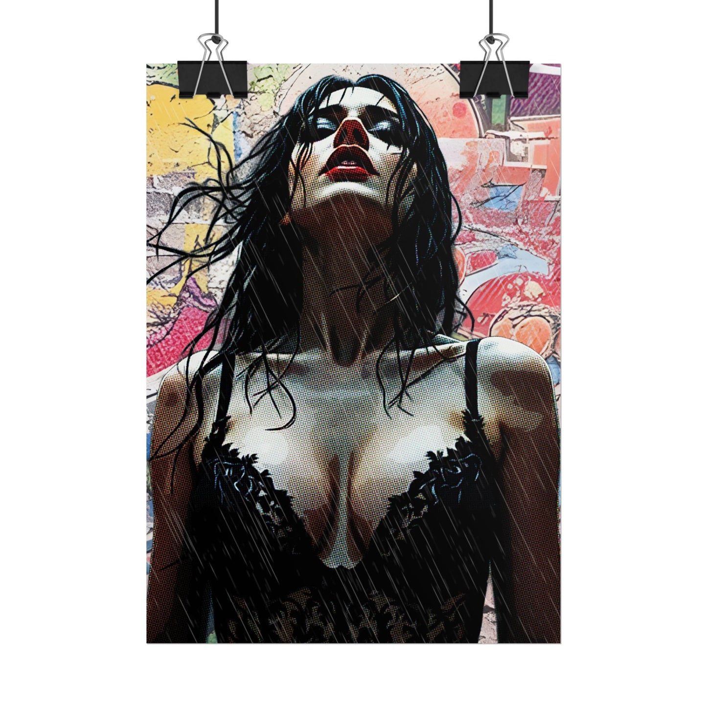 Rise Through the Storm: A Bold Expression of Strength, Passion, and Resilience in the Rain - Bold Art Rolled Posters, Wall Decor, Unique Gift, Home Aesthetic, Modern Art Print, Gallery Wall, Bedroom Decor