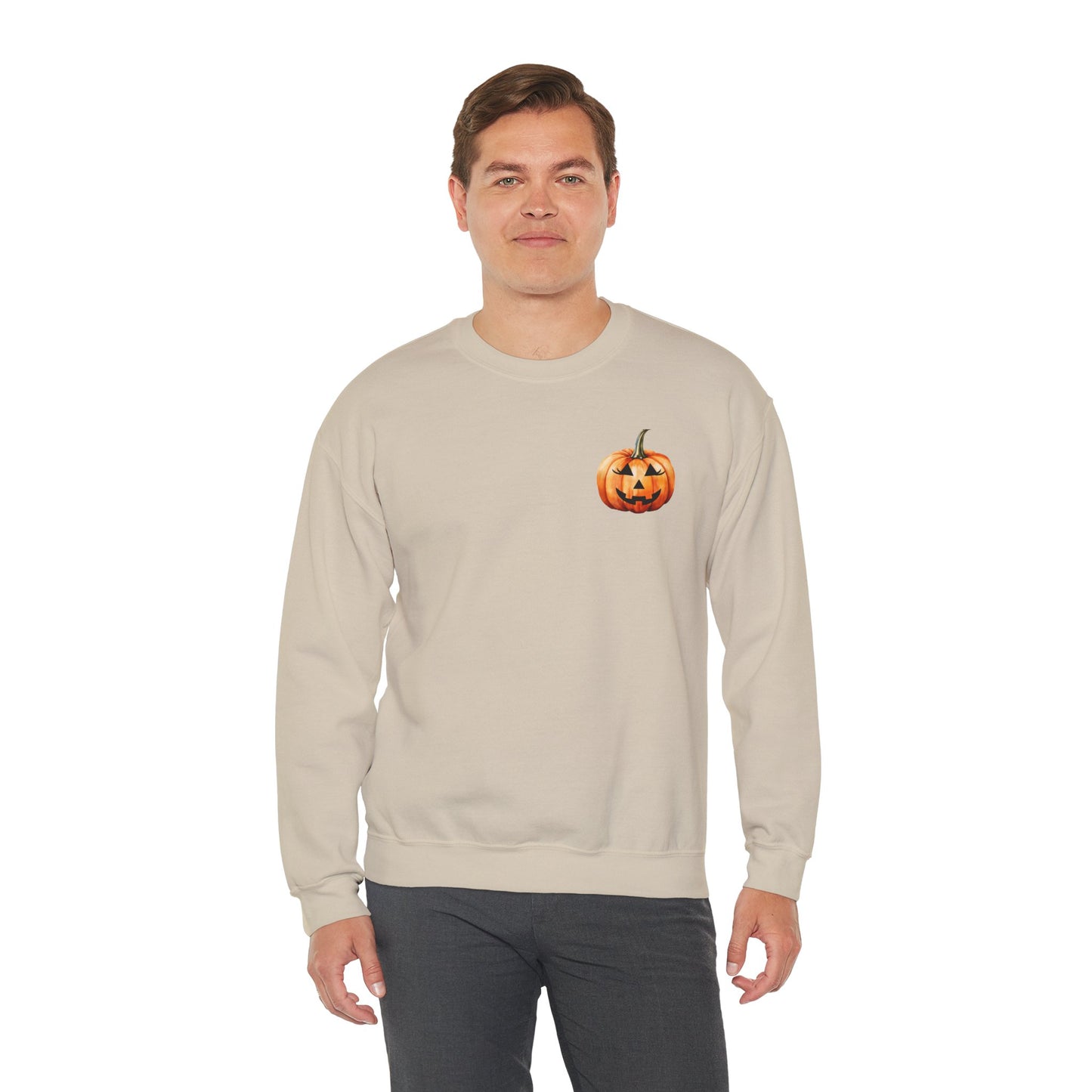 ๐ Embrace Autumn Magic - Pumpkin Bliss Collection for Cozy Season Vibes โจ2 - Halloween Pumpkin Crewneck Sweatshirt | Cozy Fall Fashion, Unisex Sweater, Casual Wear, Gift for Halloween Lovers, Autumn Style