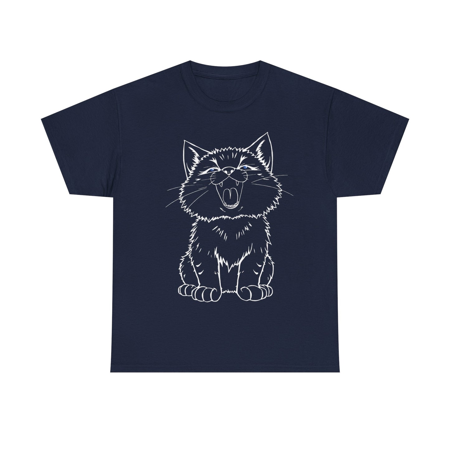 Cute Cat Design Unisex Heavy Cotton Tee, Soft Cotton Shirt, Animal Lover Gift, Funny Pet Tee, Everyday Casual Wear