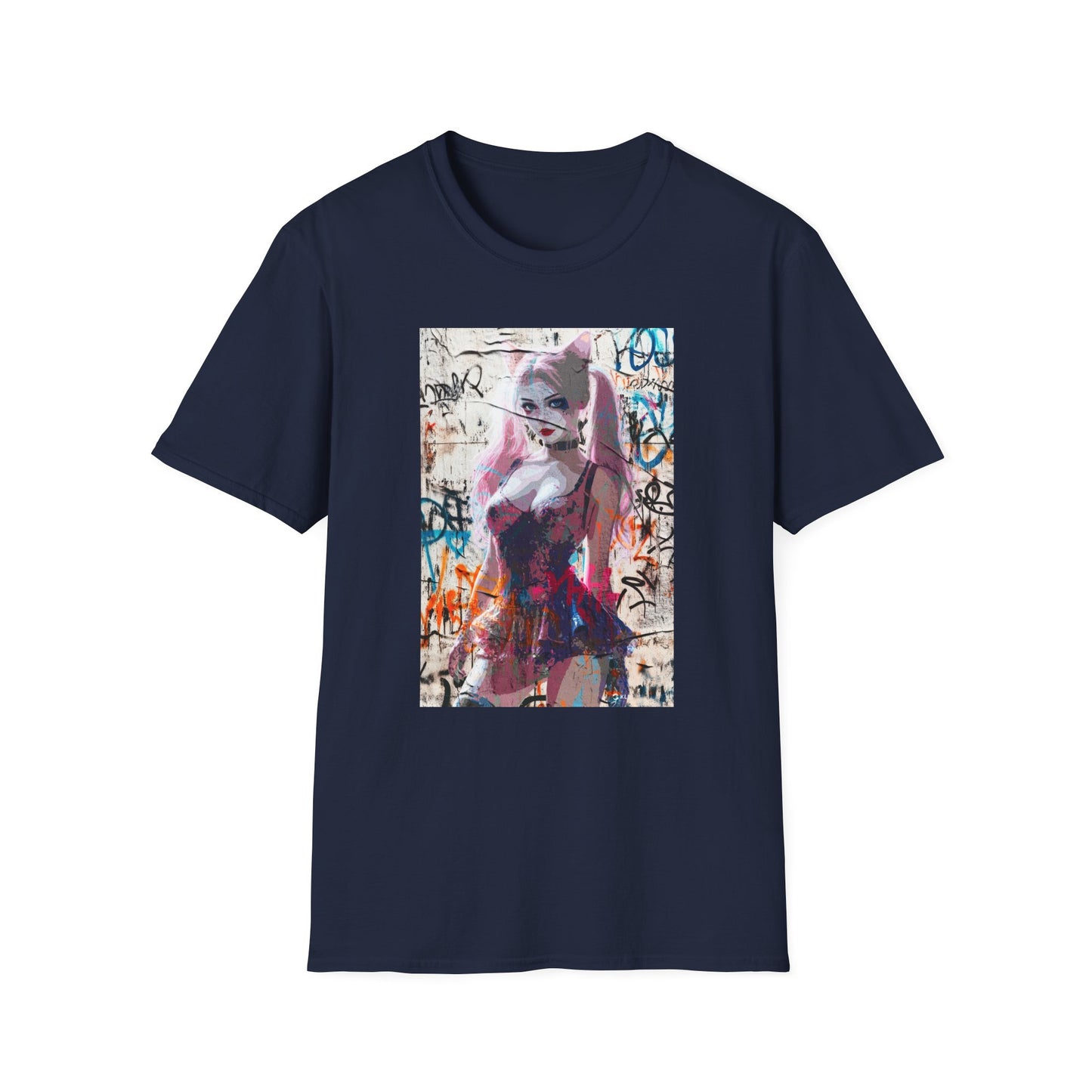 Softstyle T-Shirt - Pastel Punk Urban Graffiti Siren Design