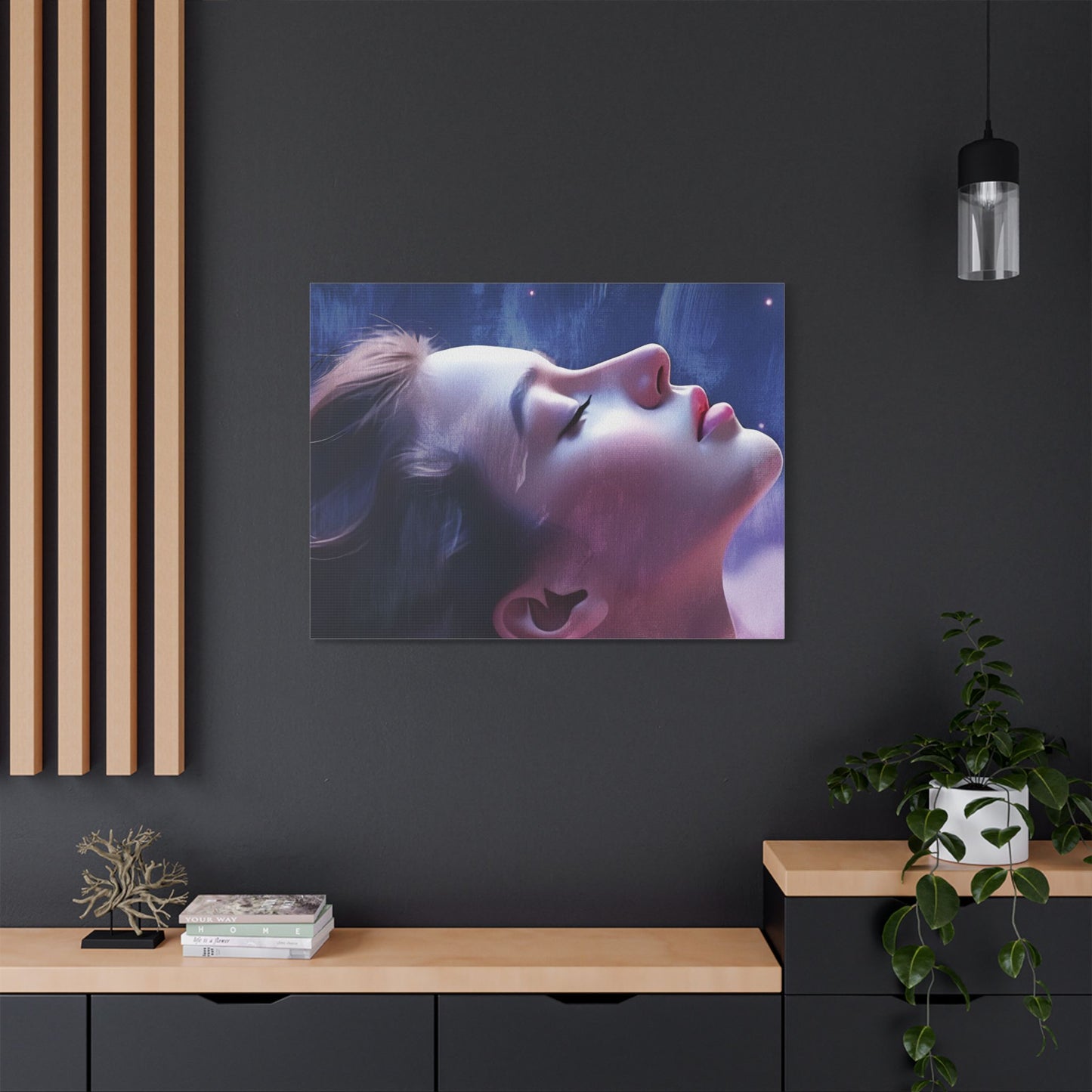 Ethereal Reverie: Embrace Cosmic Serenity, Let Inner Light Shine Through the Stars of Your Dreams - Artistic Stretched Canvas Print, Abstract Wall Art, Home Decor, Gift for Art Lovers, Contemporary Artwork, Aesthetic Room Decoration