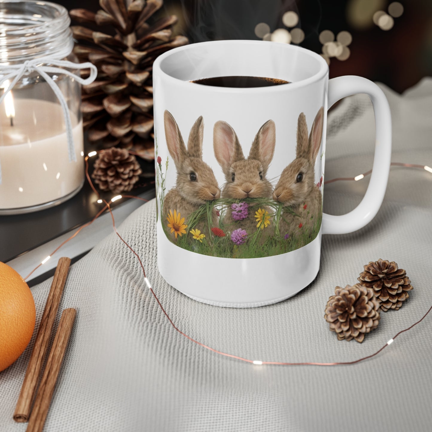 Mug - Happy Bunny Easter Ceramic Coffee Cup 11oz/15oz