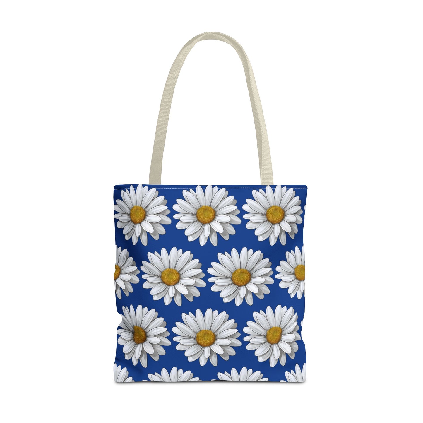 Daisy Tote Bag - White Floral Design Summer Fashion Accessory