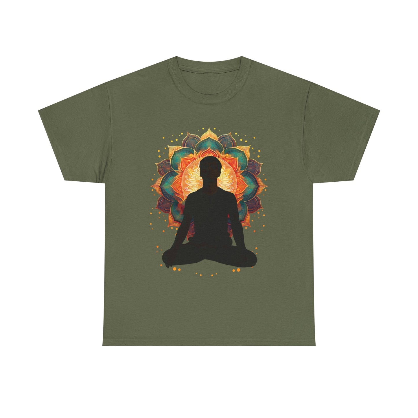Meditation Vibe Unisex Heavy Cotton Tee, Spiritual Shirt, Yoga Apparel, Gift for Mindfulness, Chakra T-Shirt, Wellness Clothing