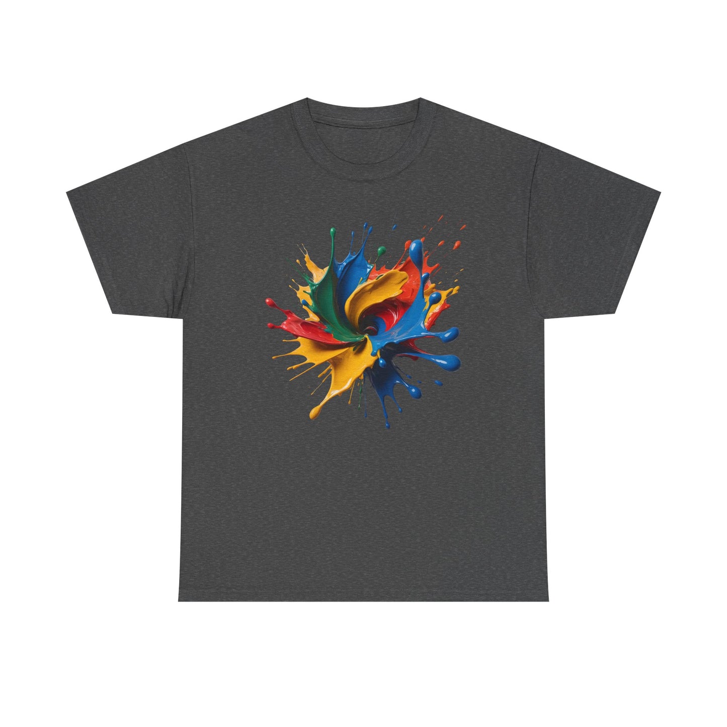 "Oops!" Color Splash Energy – Wear the Art, Feel the Vibe - Colorful Splash Art Unisex Heavy Cotton Tee | Vibrant Graphic T-Shirt, Casual Wear, Gift for Art Lovers, Color Run, Festival Outfit