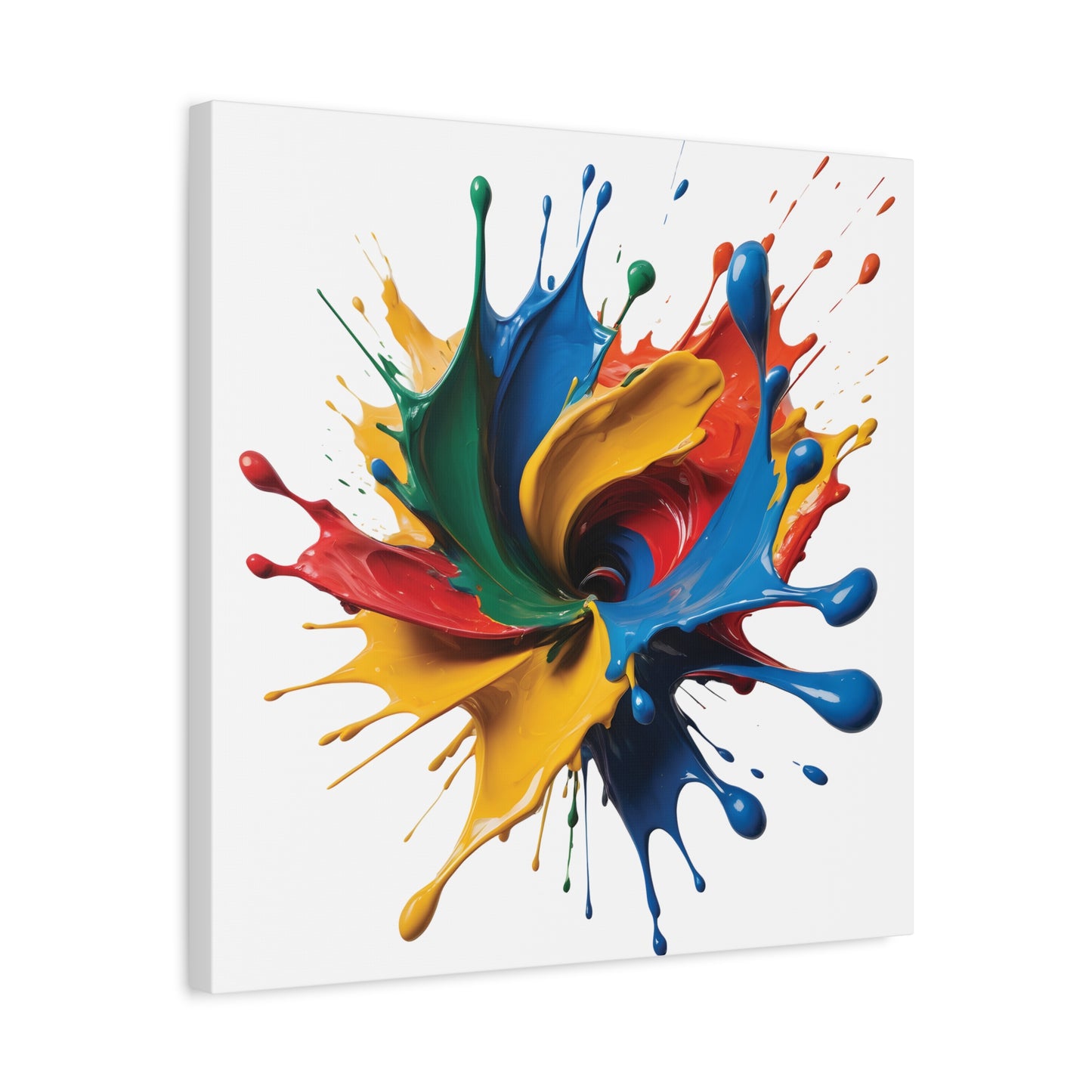 Vibrant Paint Splash Canvas Art - Colorful Splatter Wall Decor