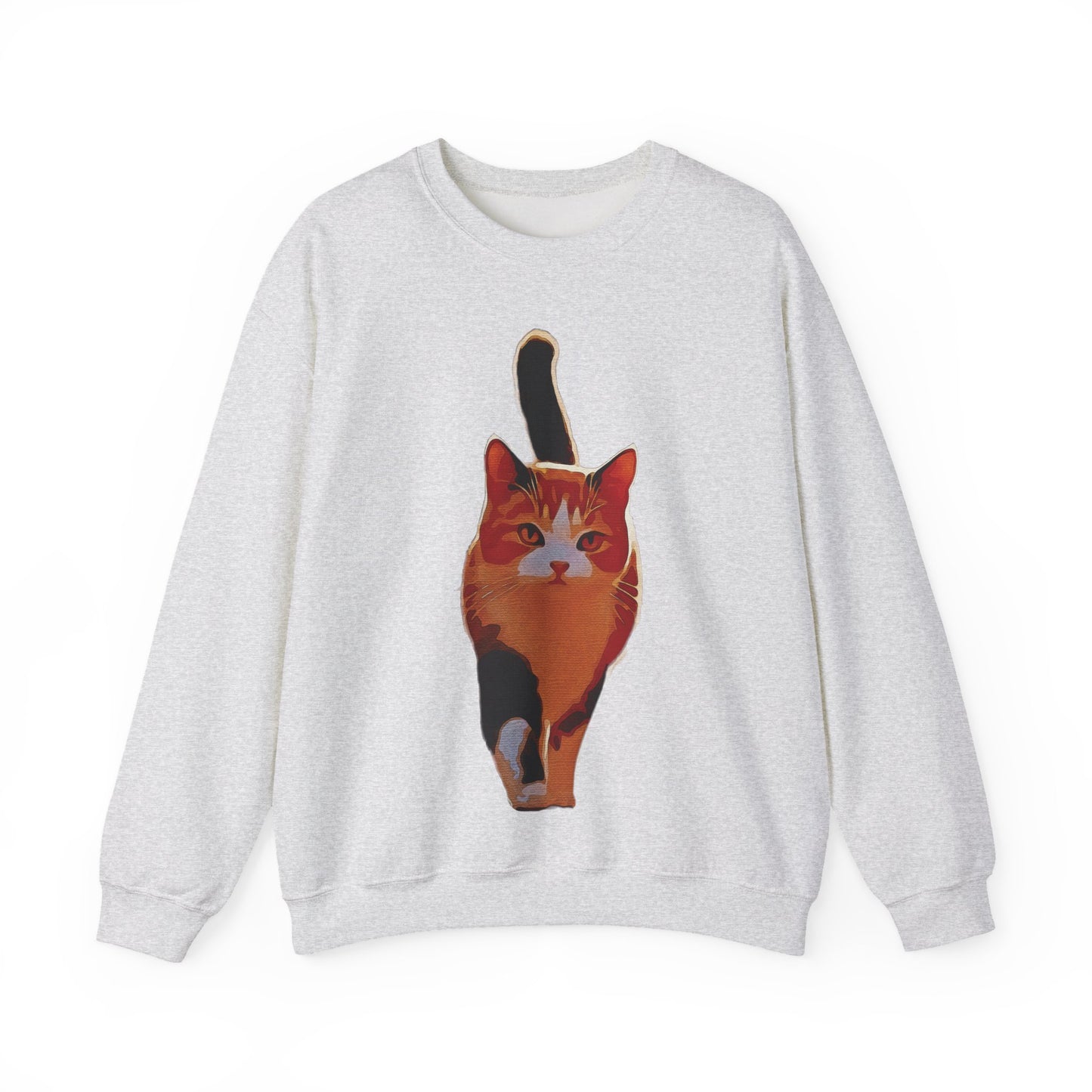 Playful Cat Unisex Crewneck Sweatshirt - Cozy for Cat Lovers, Perfect Gift for Birthdays, Holidays, Everyday Wear