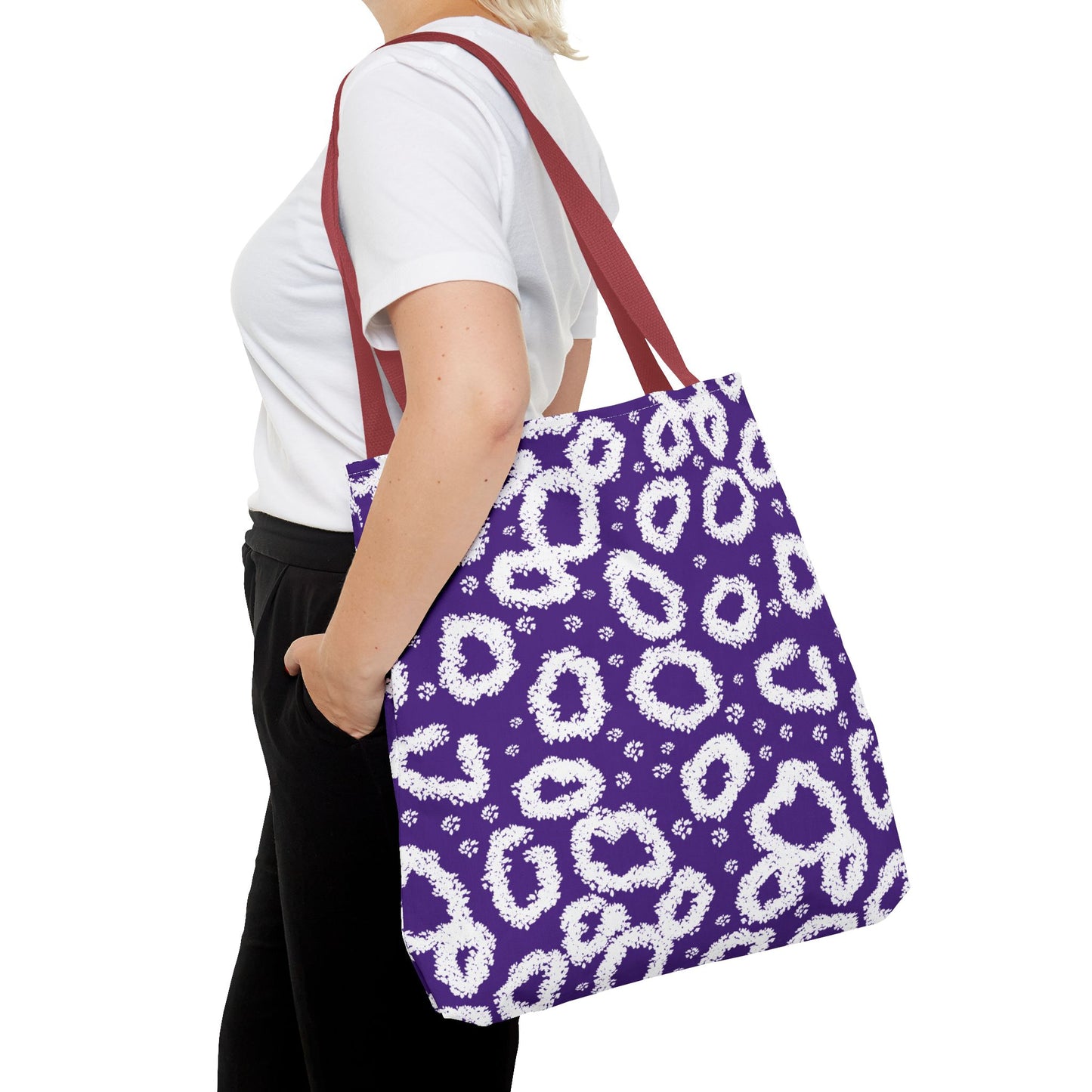 Purple Leopard Print Tote Bag - Stylish & Versatile for Everyday Use