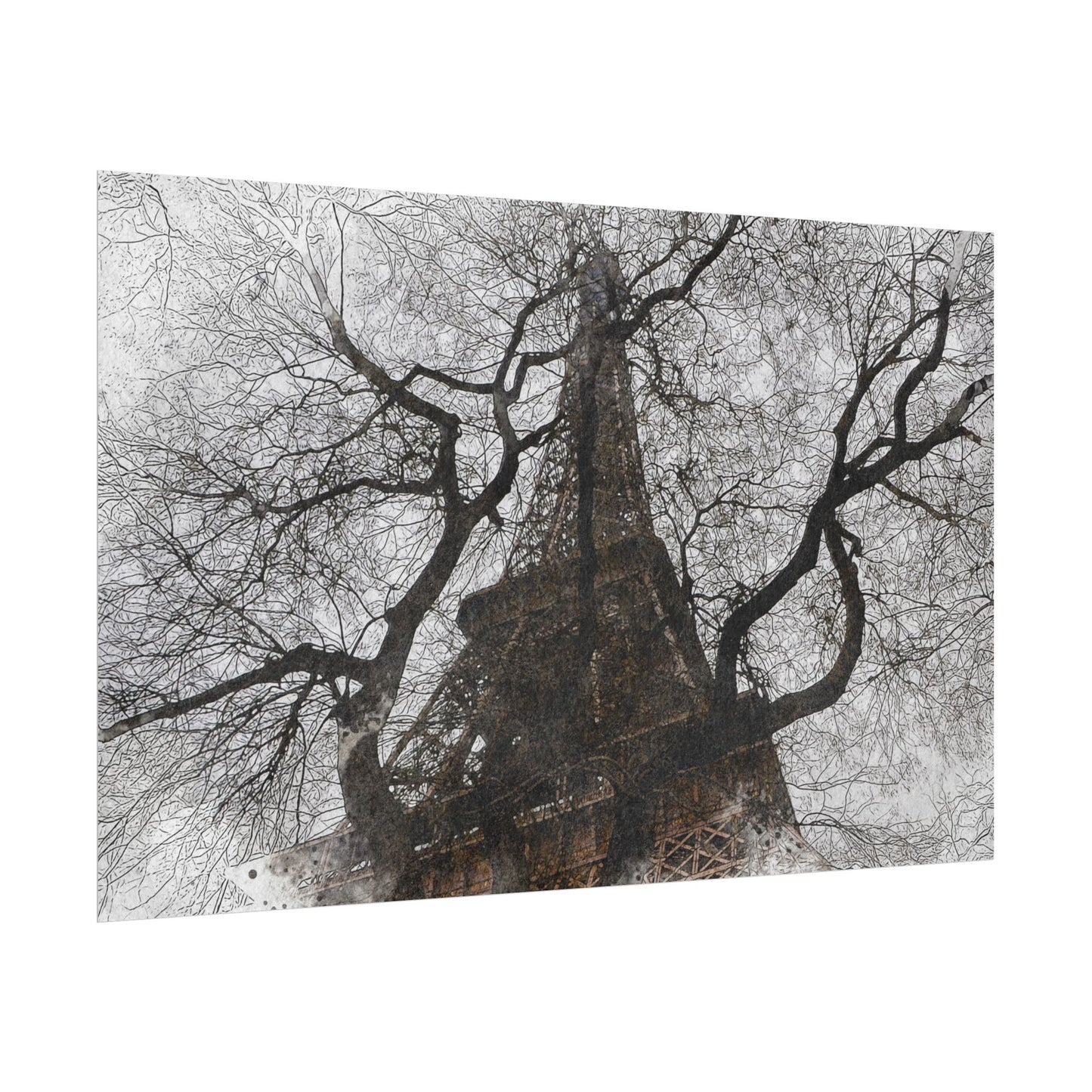 Eiffel Tower Abstract Rolled Poster - Artistic Wall Decor for Home & Office