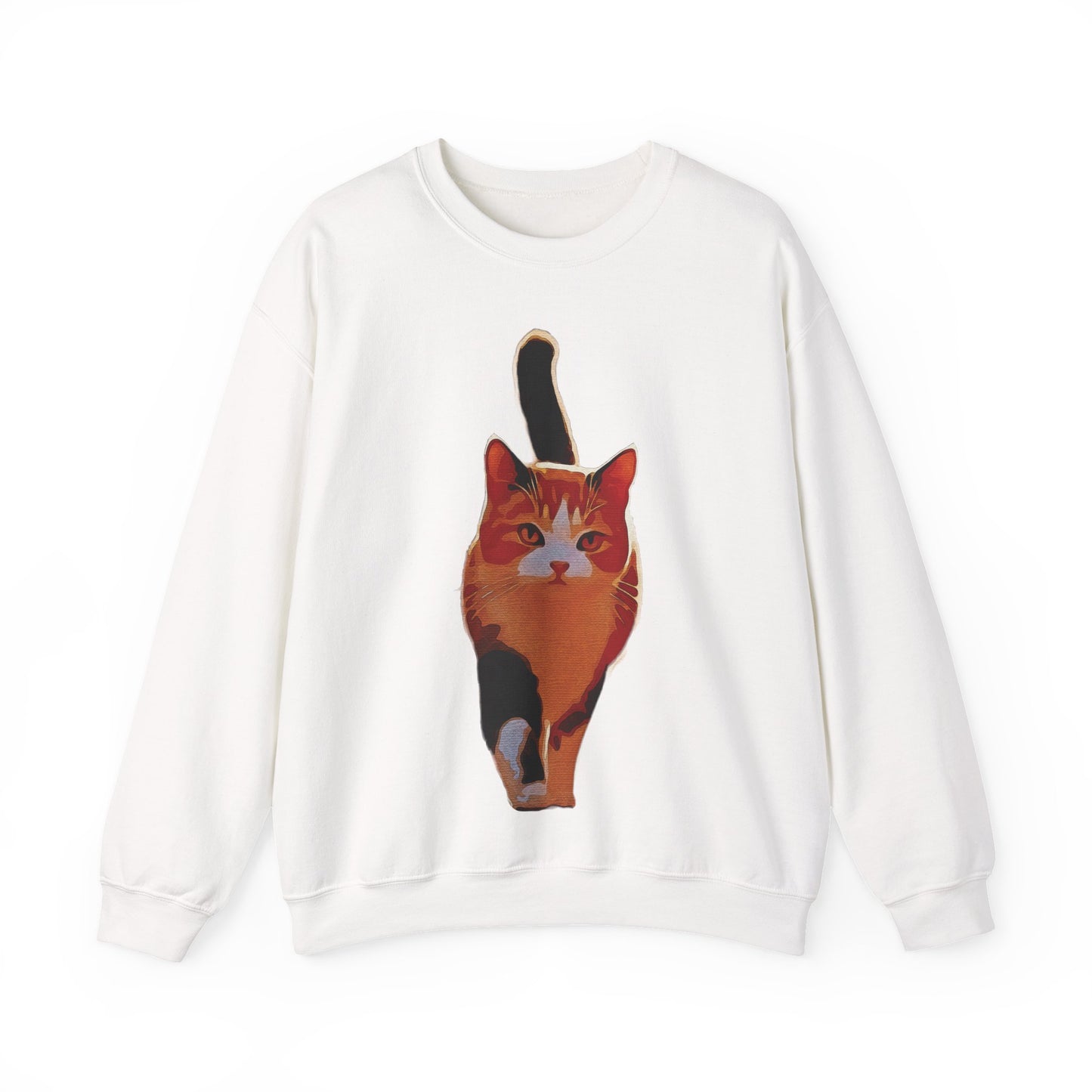Playful Cat Unisex Crewneck Sweatshirt - Cozy for Cat Lovers, Perfect Gift for Birthdays, Holidays, Everyday Wear