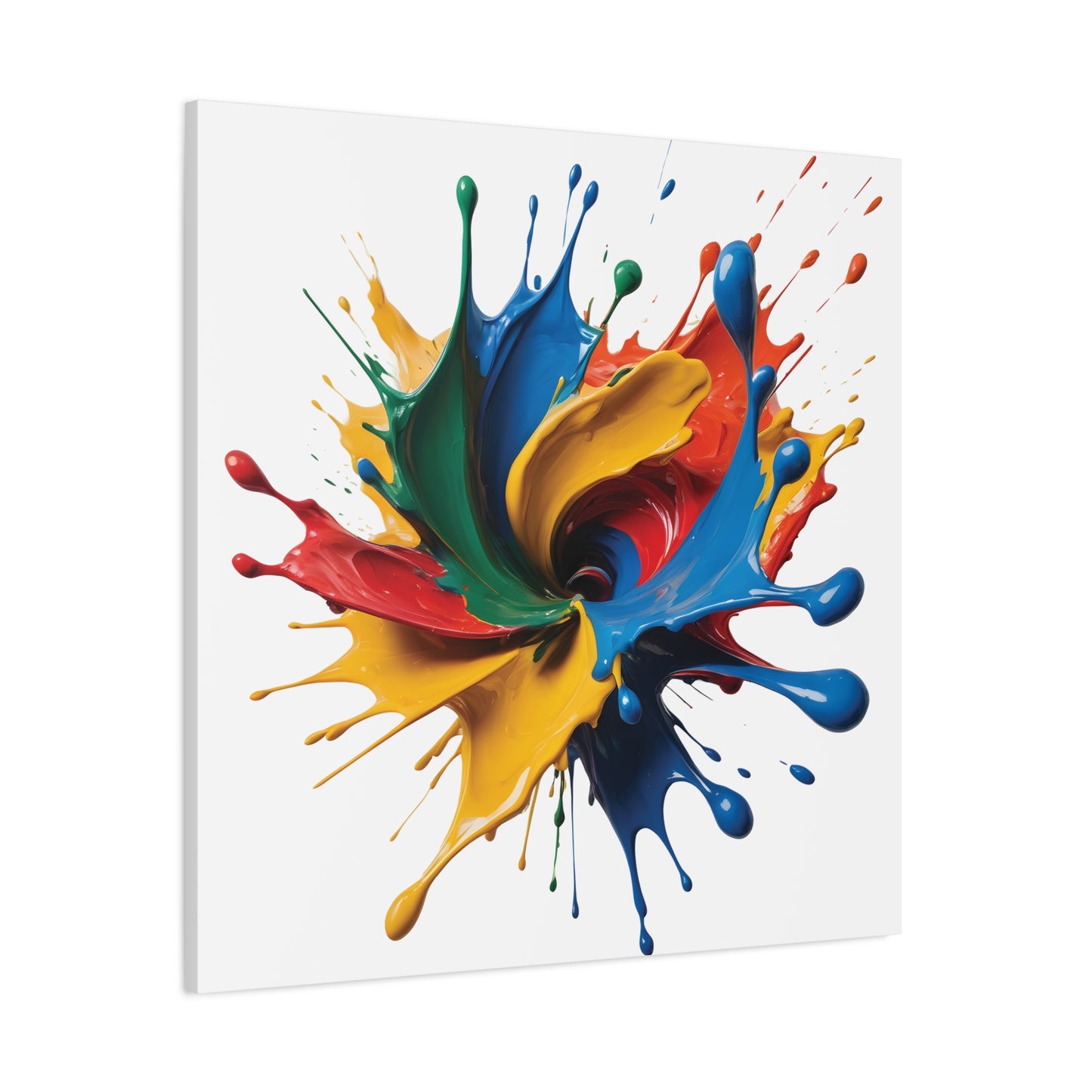 Vibrant Paint Splash Canvas Art - Colorful Splatter Wall Decor