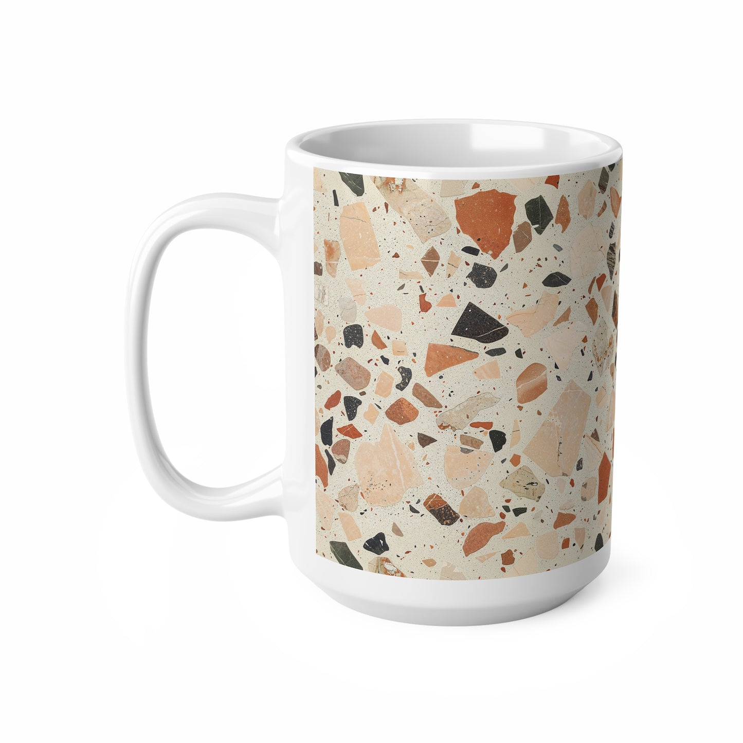 Mug - Terrazzo (Boho, Retro) Ceramic Coffee Cups, 11oz, 15oz