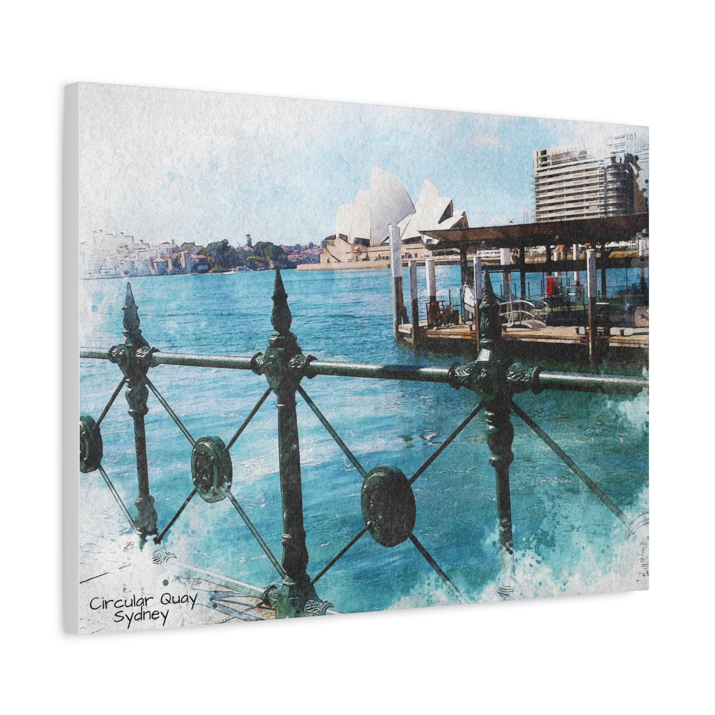 Artistic Wall Canvas - Sydney's Circular Quay Scenic Print