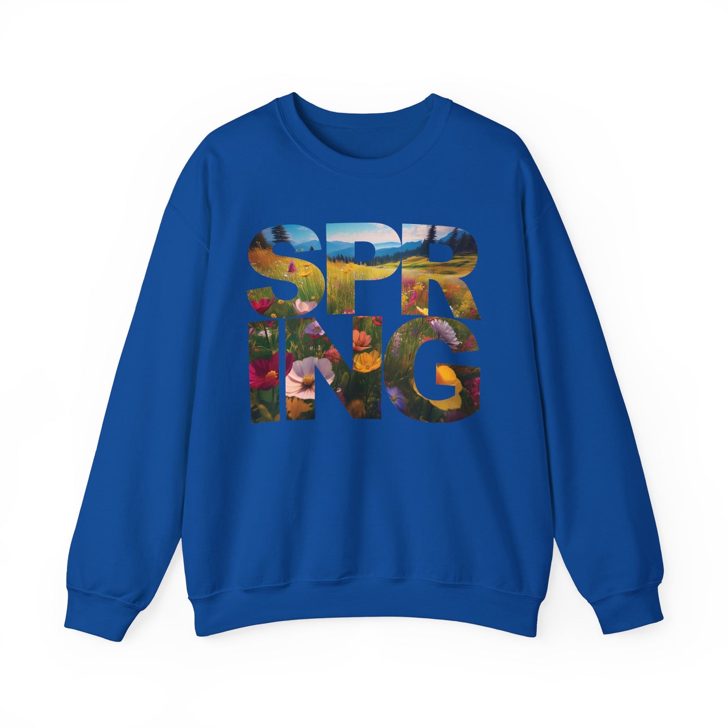 Spring Meadow Flower Design - Crewneck Sweatshirt