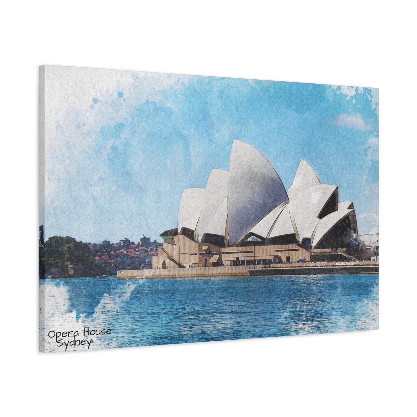 Canvas Print - Original Watercolor Print of Sydney Opera House