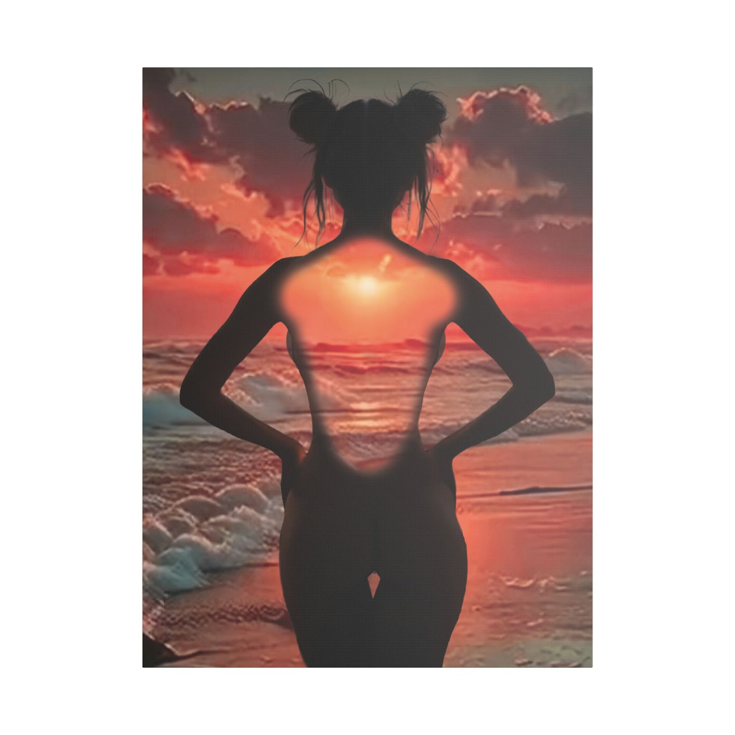 Sunset Within โ Strength That Shines Through ๐
๐ช - Sunset Silhouette Canvas Art, Modern Home Decor, Inspirational Wall Art, Unique Gift Idea, Beach Lover's Wall Hanging