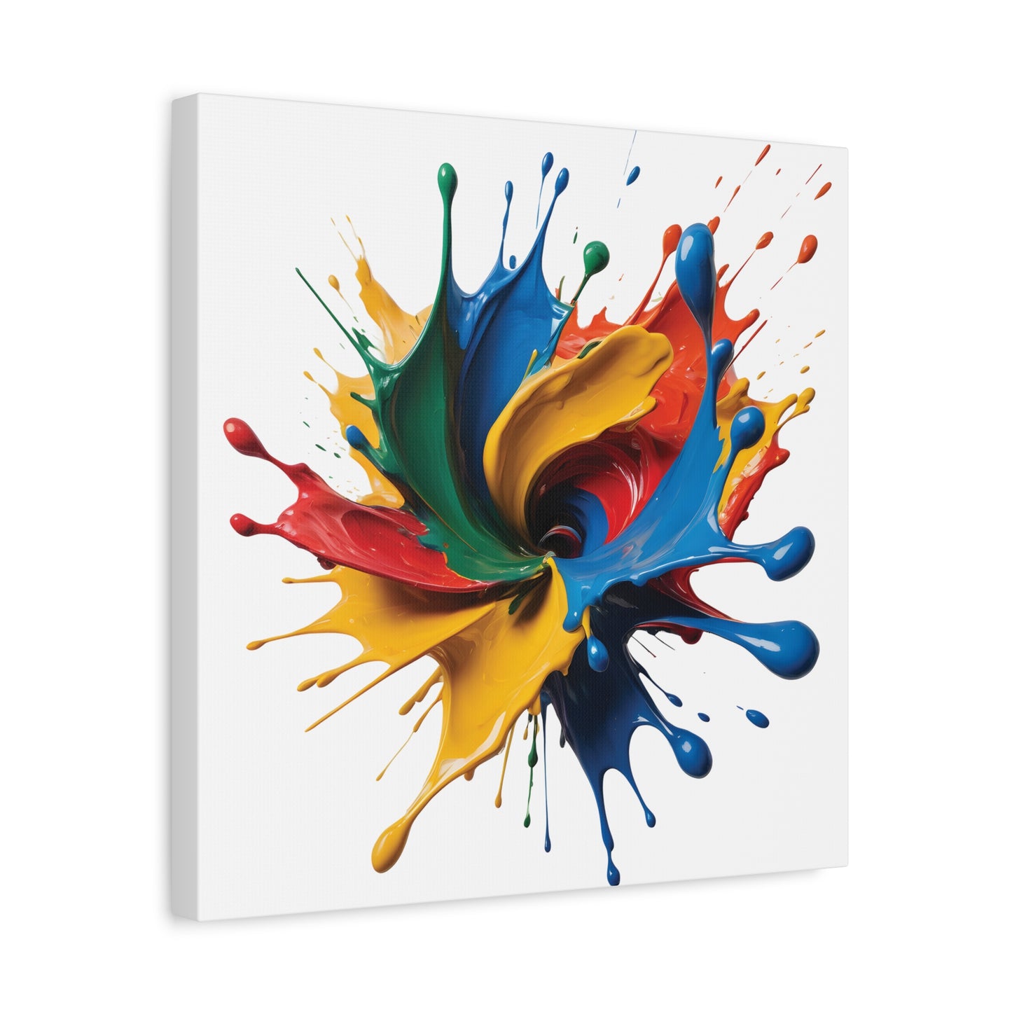 Vibrant Paint Splash Canvas Art - Colorful Splatter Wall Decor