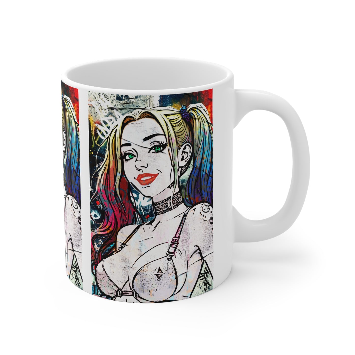 Rebel Radiance: Bold Beauty, Street Soul — Wear or Display Your Fierce, Fearless Expression - Vibrant Comic-Inspired Ceramic Coffee Cups - Perfect Gift for Pop Culture Fans, Art Lovers, Birthdays, Halloween, Coffee Lovers