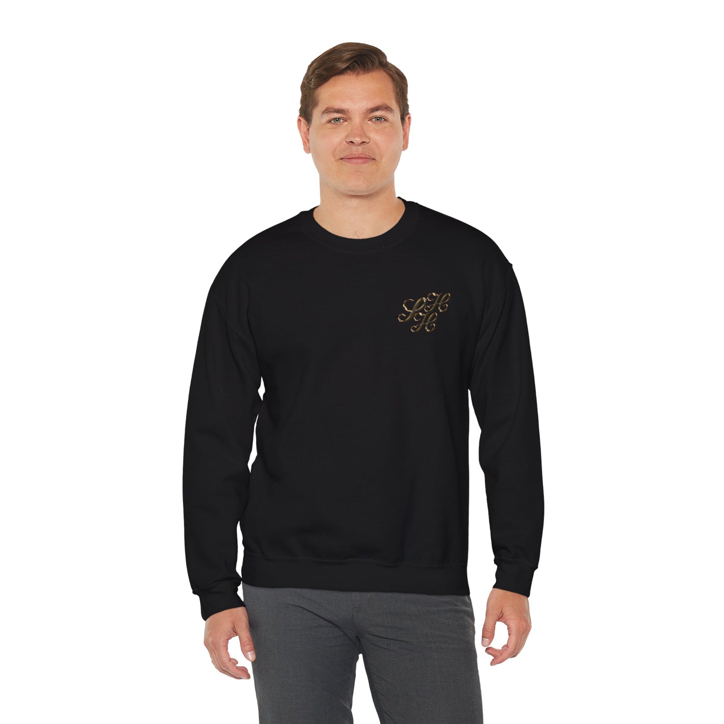 Golden Scandi Home Heaven Designer Logo - Unisex Crewneck