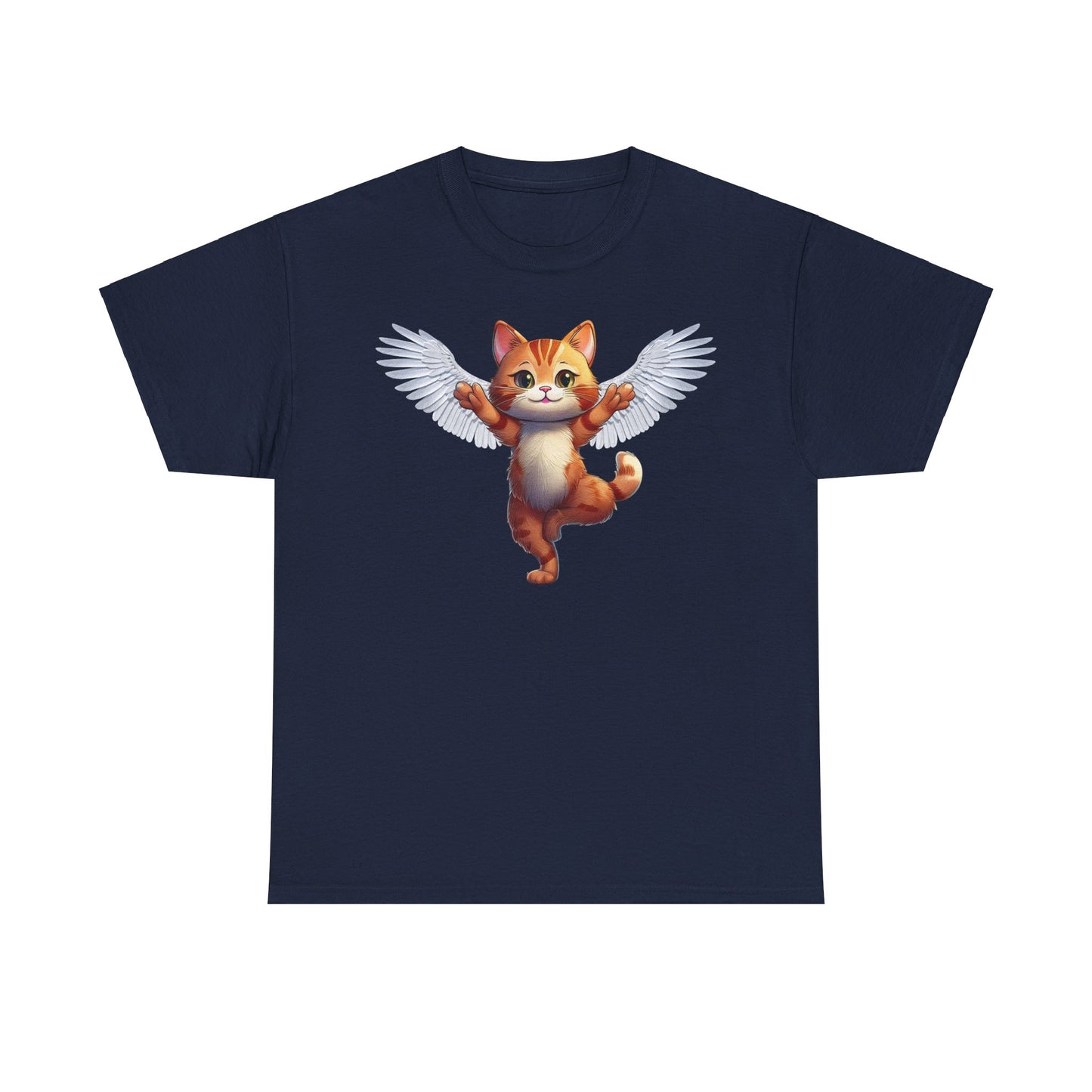 Cat Lovers Tee - Unisex Cotton " Every Cat Has Wings in Someone's Heart"