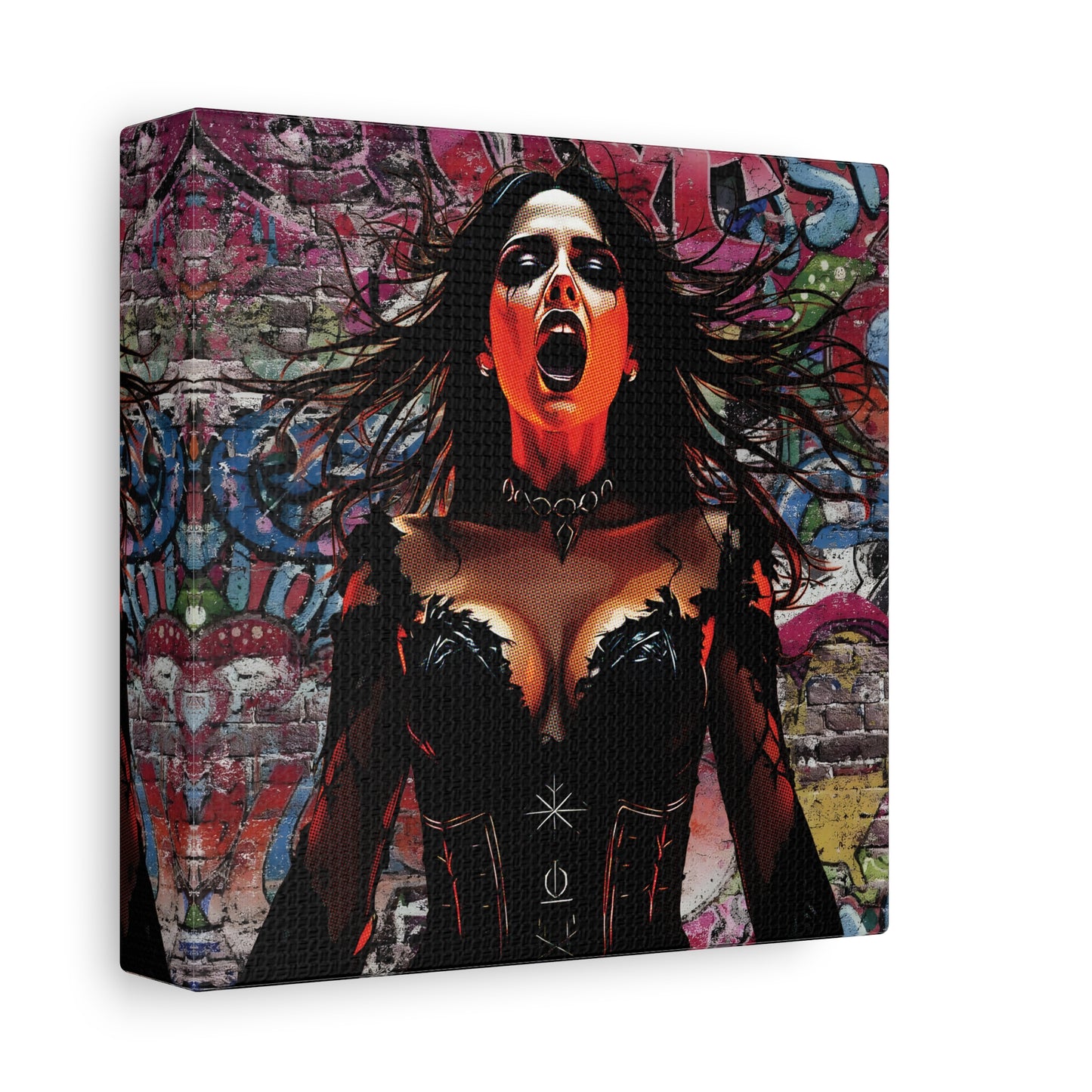 - Gothic Wall Art Canvas, Stretched Canvas Print, Dark Artwork for Home Decor, Unique Gift for Halloween, Stylish Living Room Decor