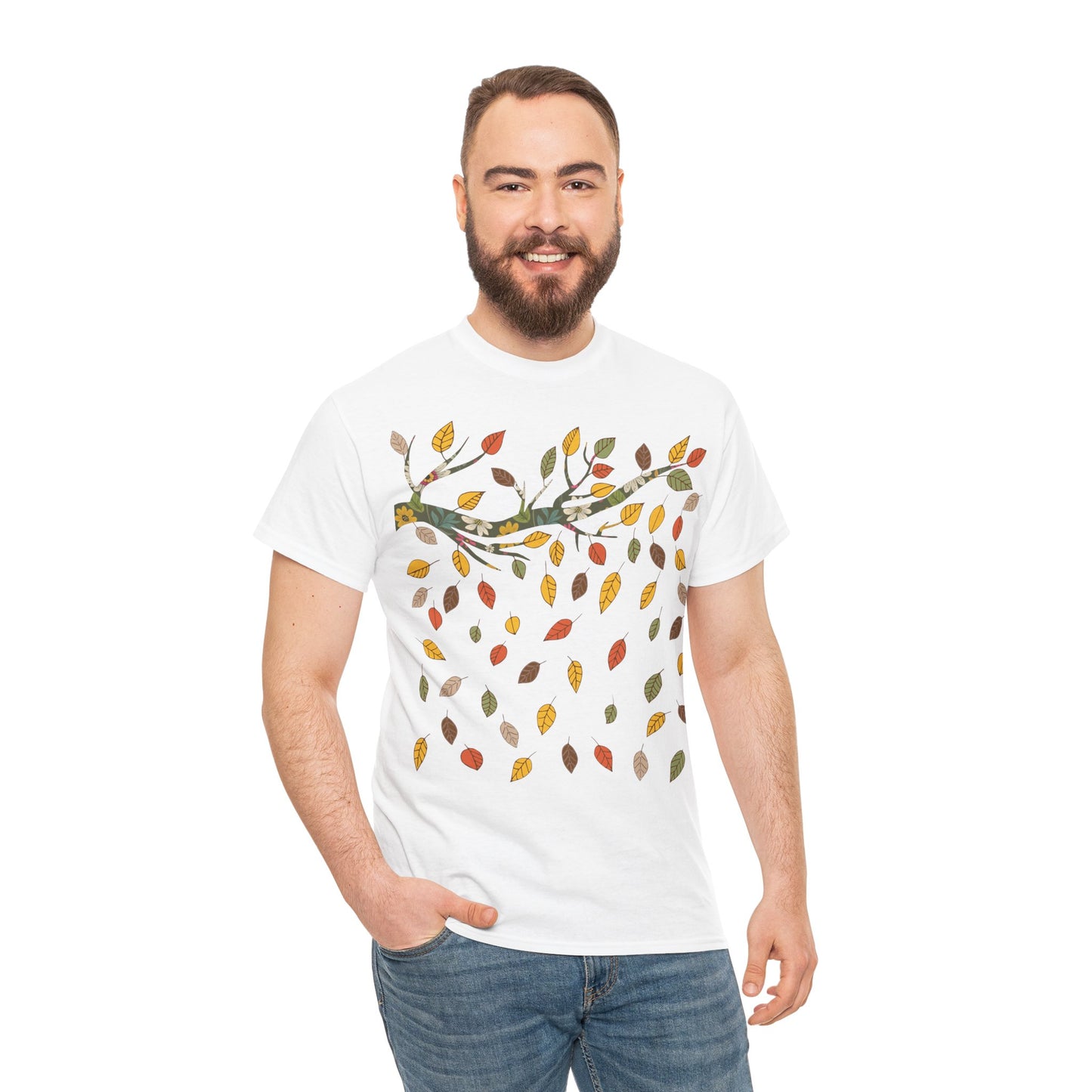 Fall Leaves Unisex Heavy Cotton Tee