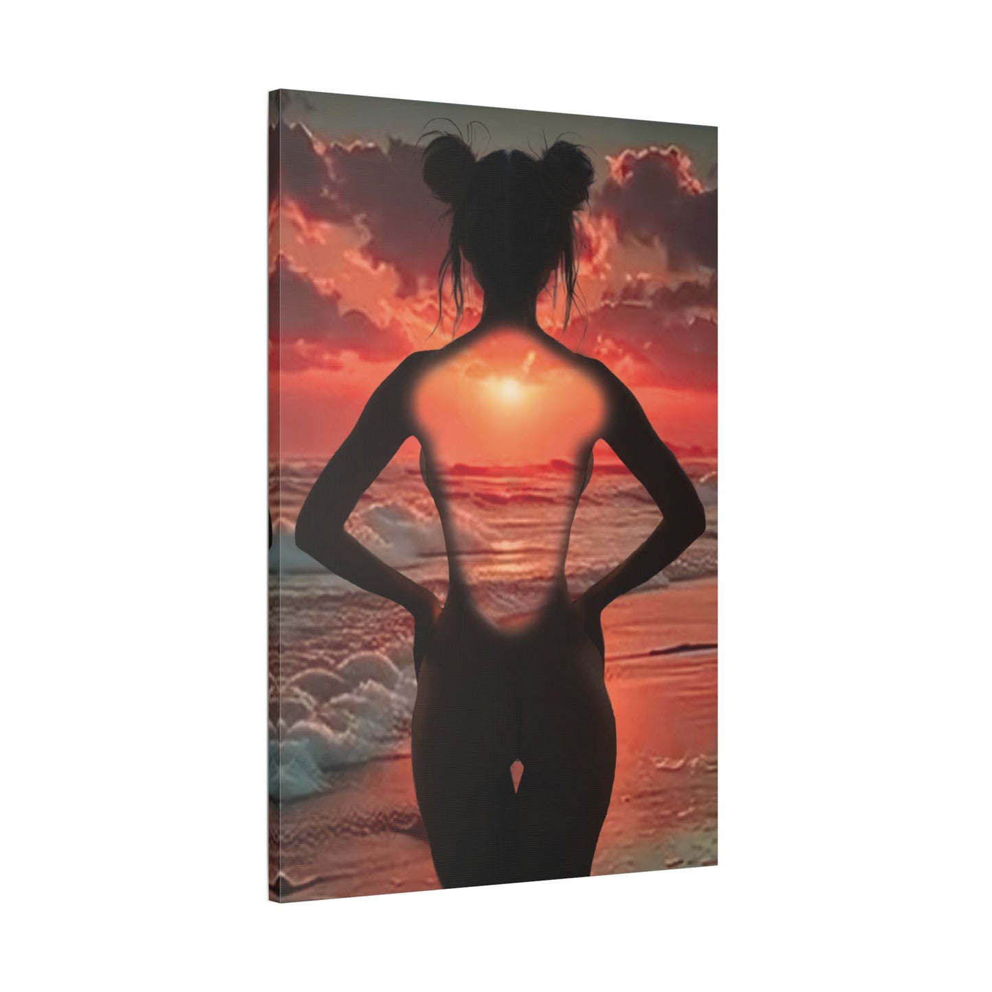 Sunset Within โ Strength That Shines Through ๐
๐ช - Sunset Silhouette Canvas Art, Modern Home Decor, Inspirational Wall Art, Unique Gift Idea, Beach Lover's Wall Hanging
