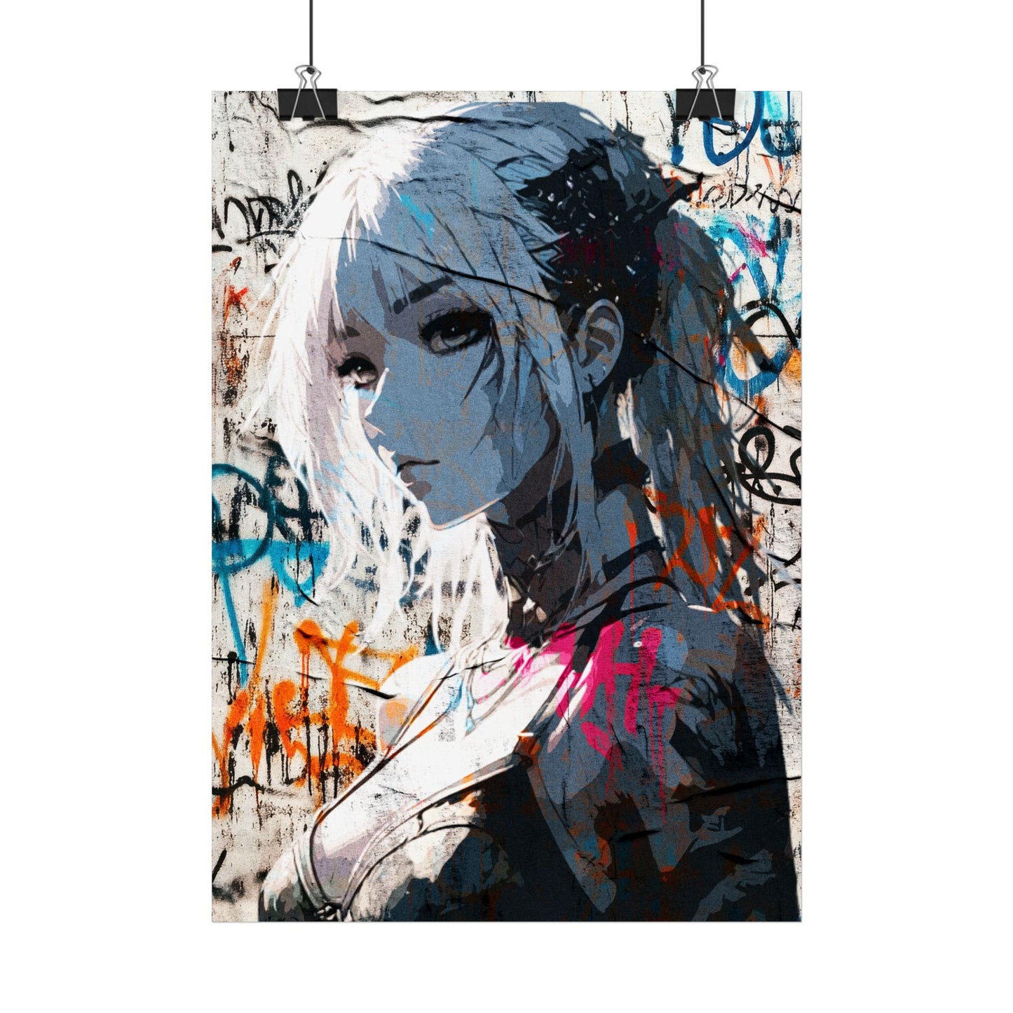 Urban Graffiti Art Poster - " Atractive Woman" Edgy Aesthetic Wall Decor for Modern Spaces (Pop Art)