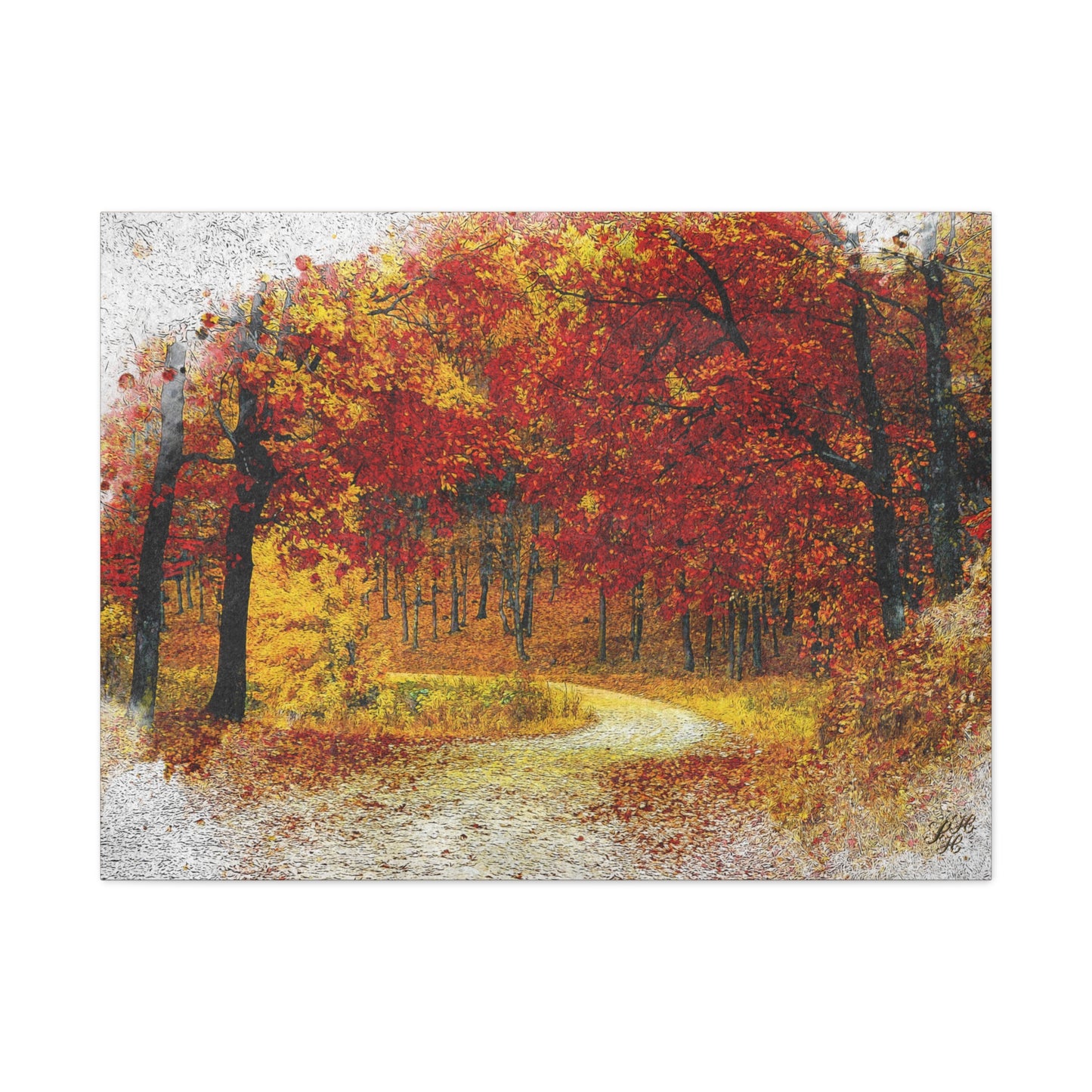 Autumn Landscape Canvas Wall Art - Vibrant Fall Decor for Home
