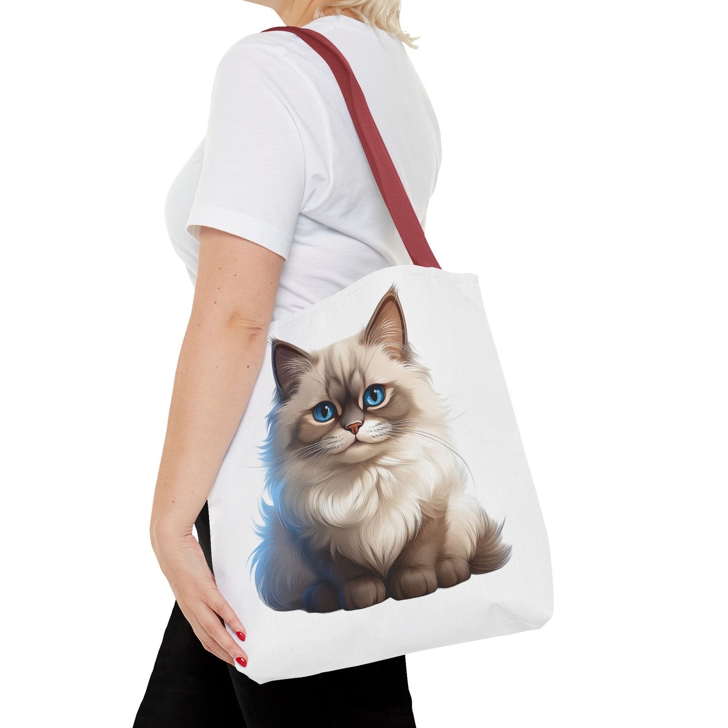 Ragdoll Cuteness Cat Illustration Tote Bag - Perfect for Pet Lovers