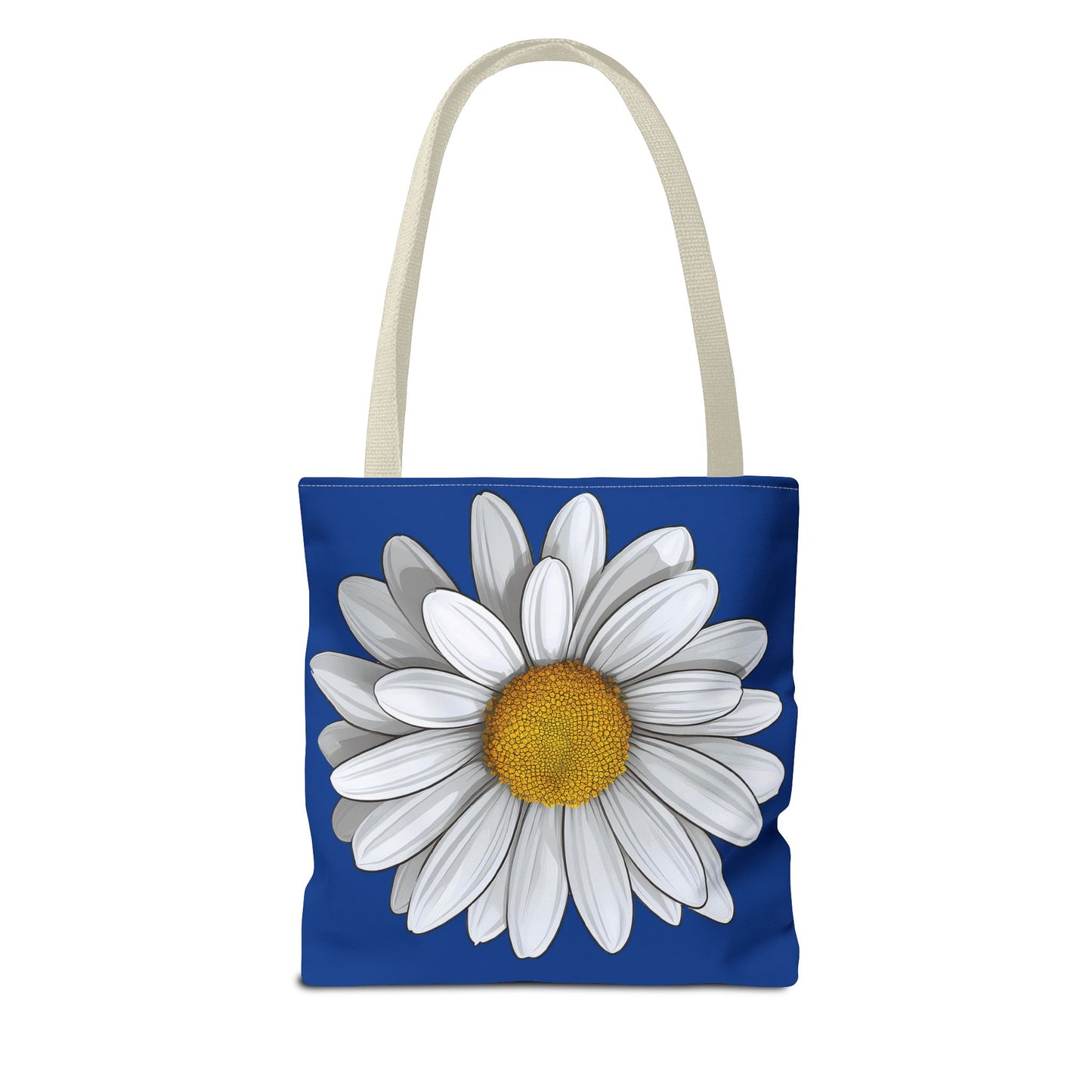 Daisy Tote Bag - White Floral Design Summer Fashion Accessory