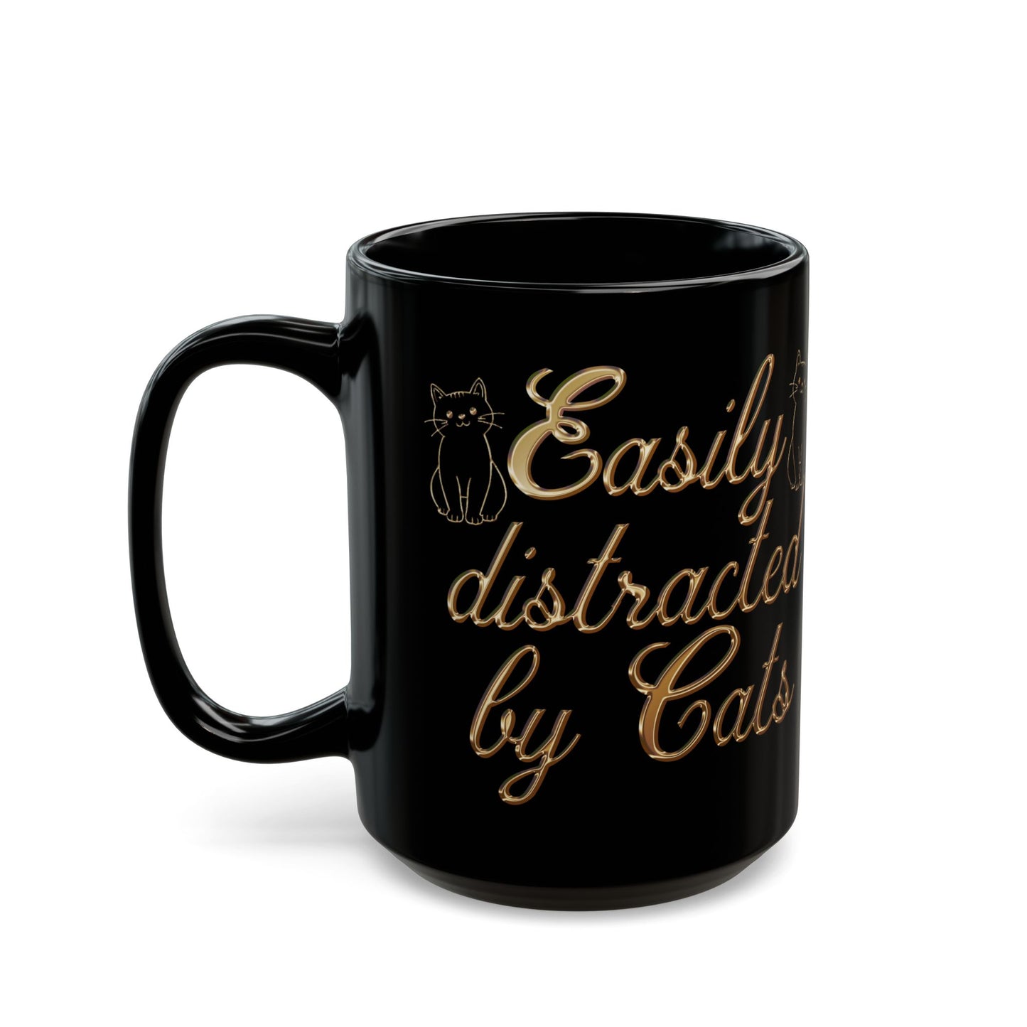 Easily Distracted by Cats Mug - Perfect Gift for Cat Lovers