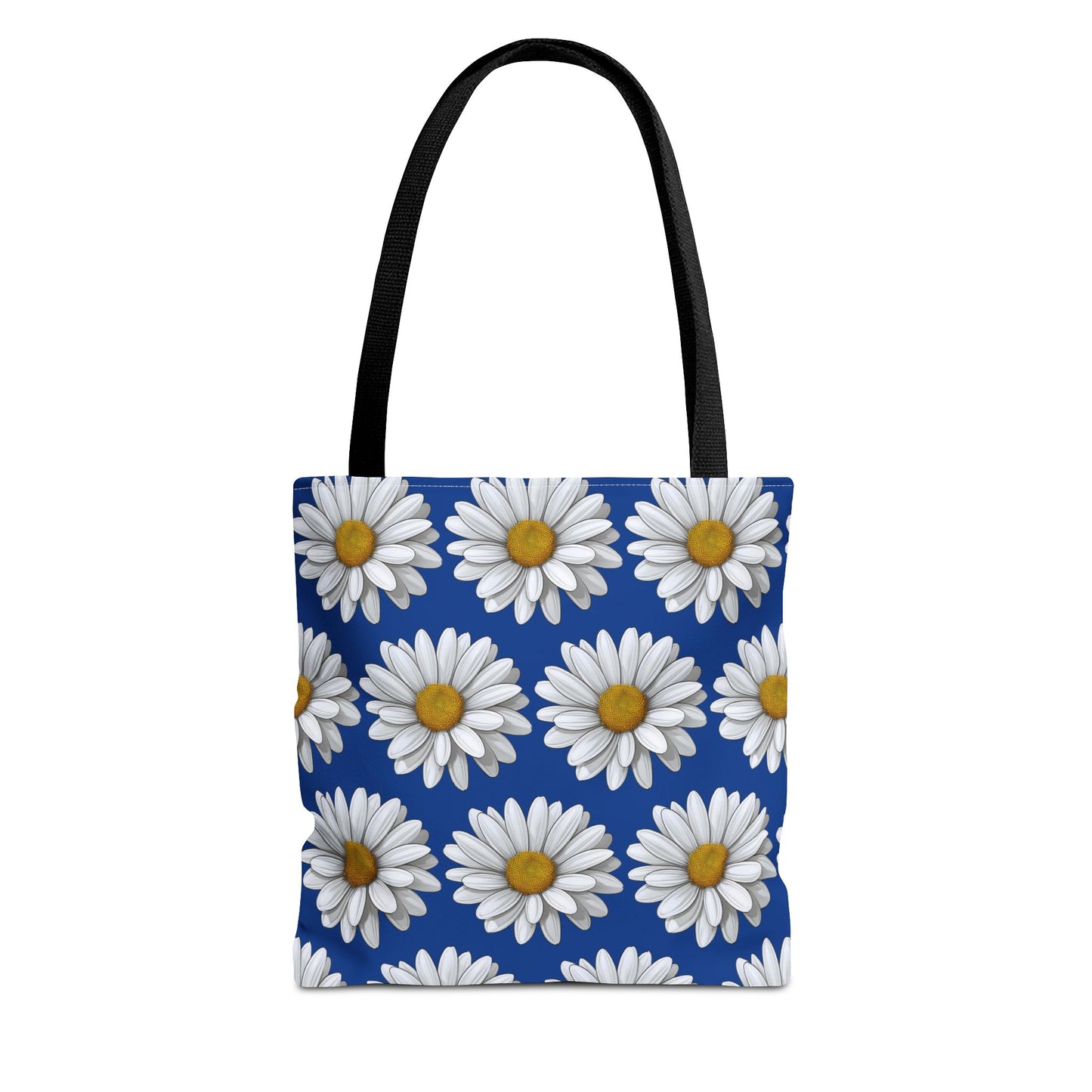 Daisy Tote Bag - White Floral Design Summer Fashion Accessory
