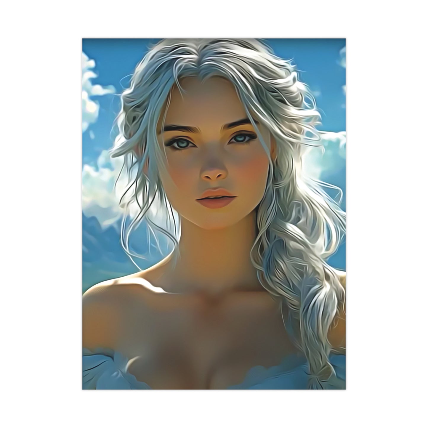 Radiance Within: The Calm Power of Beauty - Artistic Matte Poster of Ethereal Beauty, Home Decor Wall Art, Unique Gift Idea, Aesthetic Room Decor, Inspirational Artwork