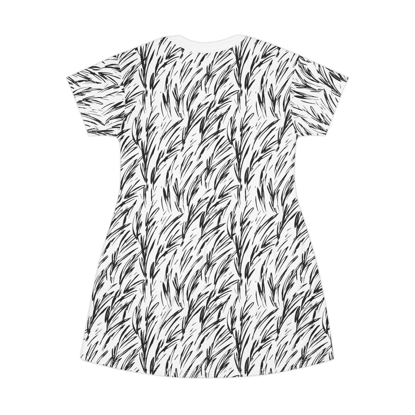 Abstract Botanical T-Shirt Dress