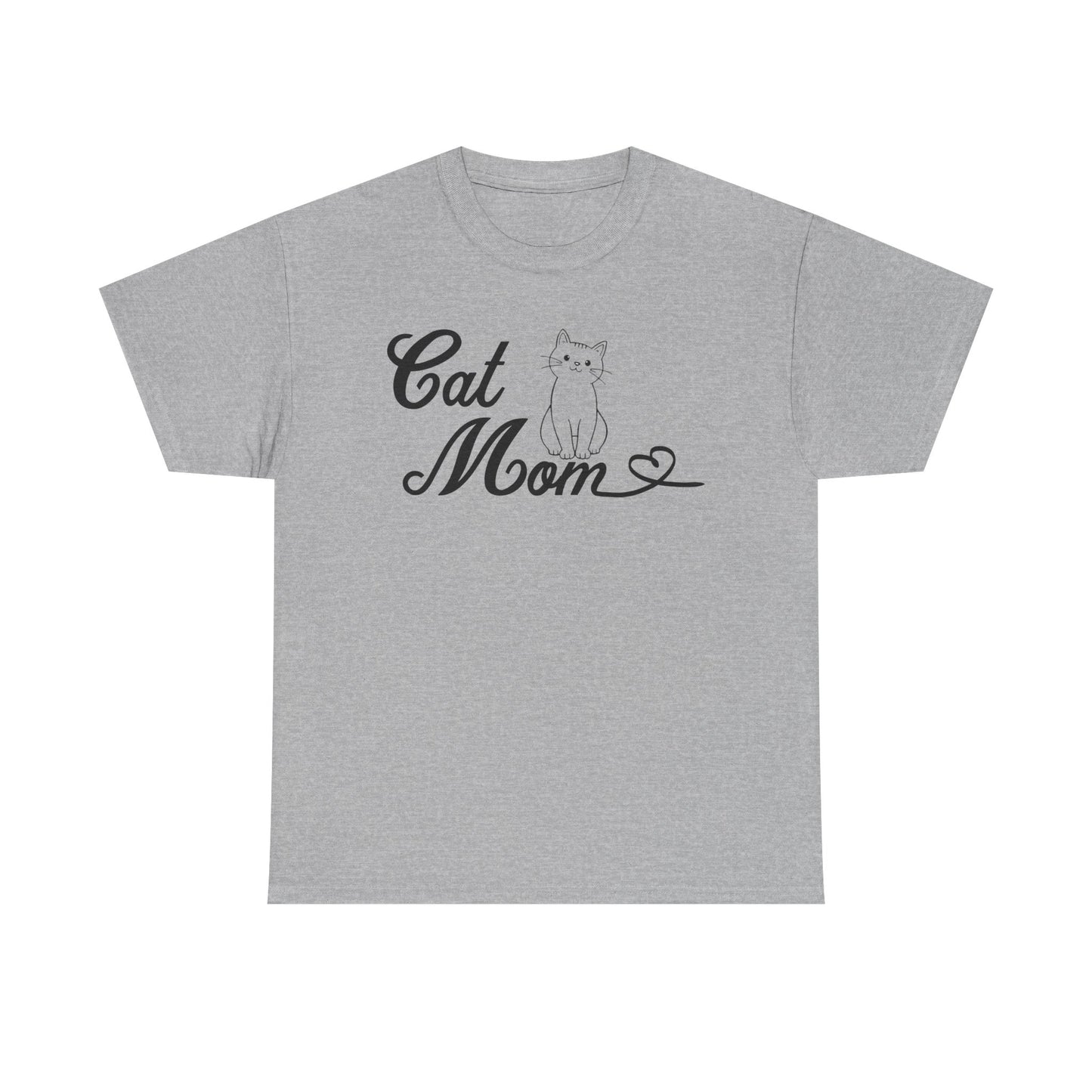 Cat Mom Unisex Heavy Cotton Tee - Perfect Gift for Cat Lovers