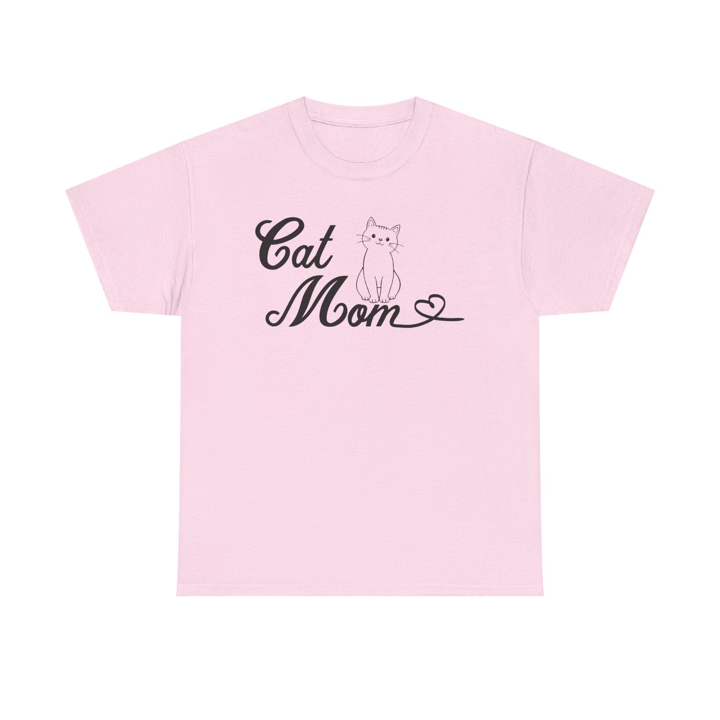 Cat Mom Unisex Heavy Cotton Tee - Perfect Gift for Cat Lovers