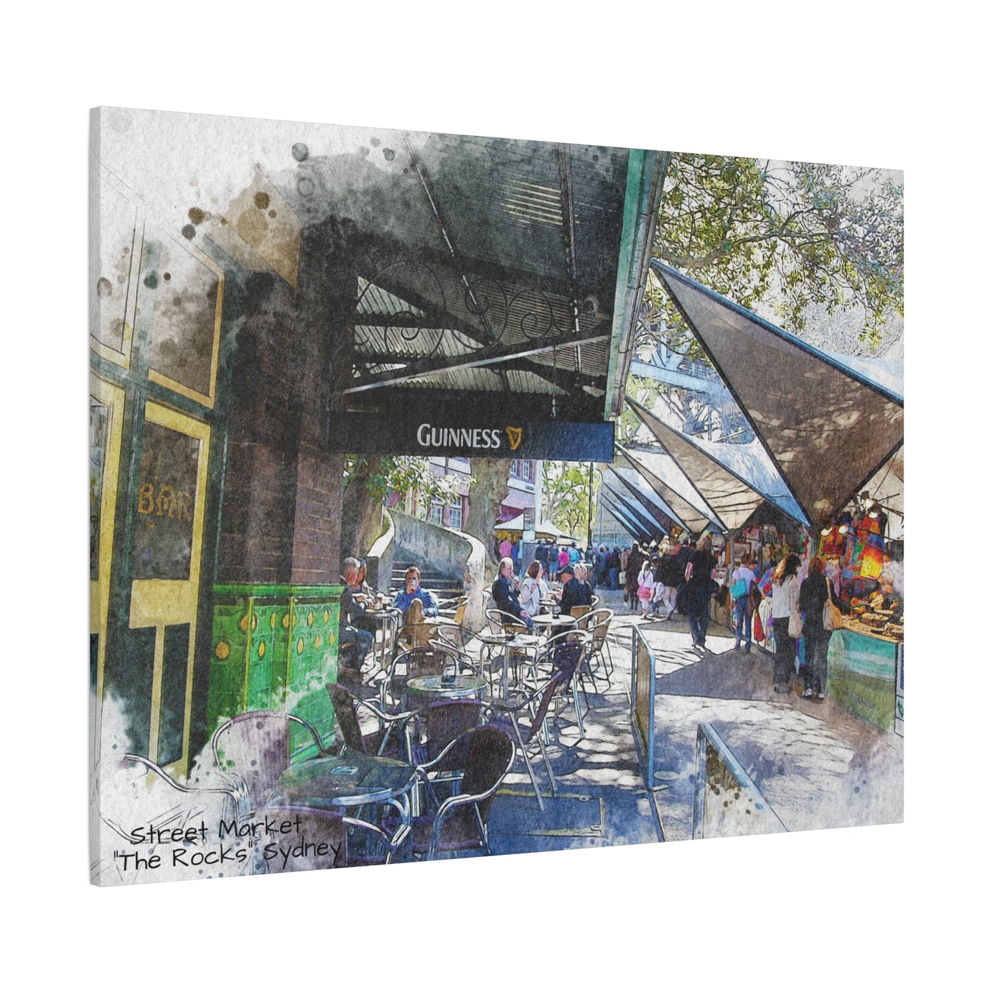 Canvas Print - Street Market in The Rocks area of Sydney