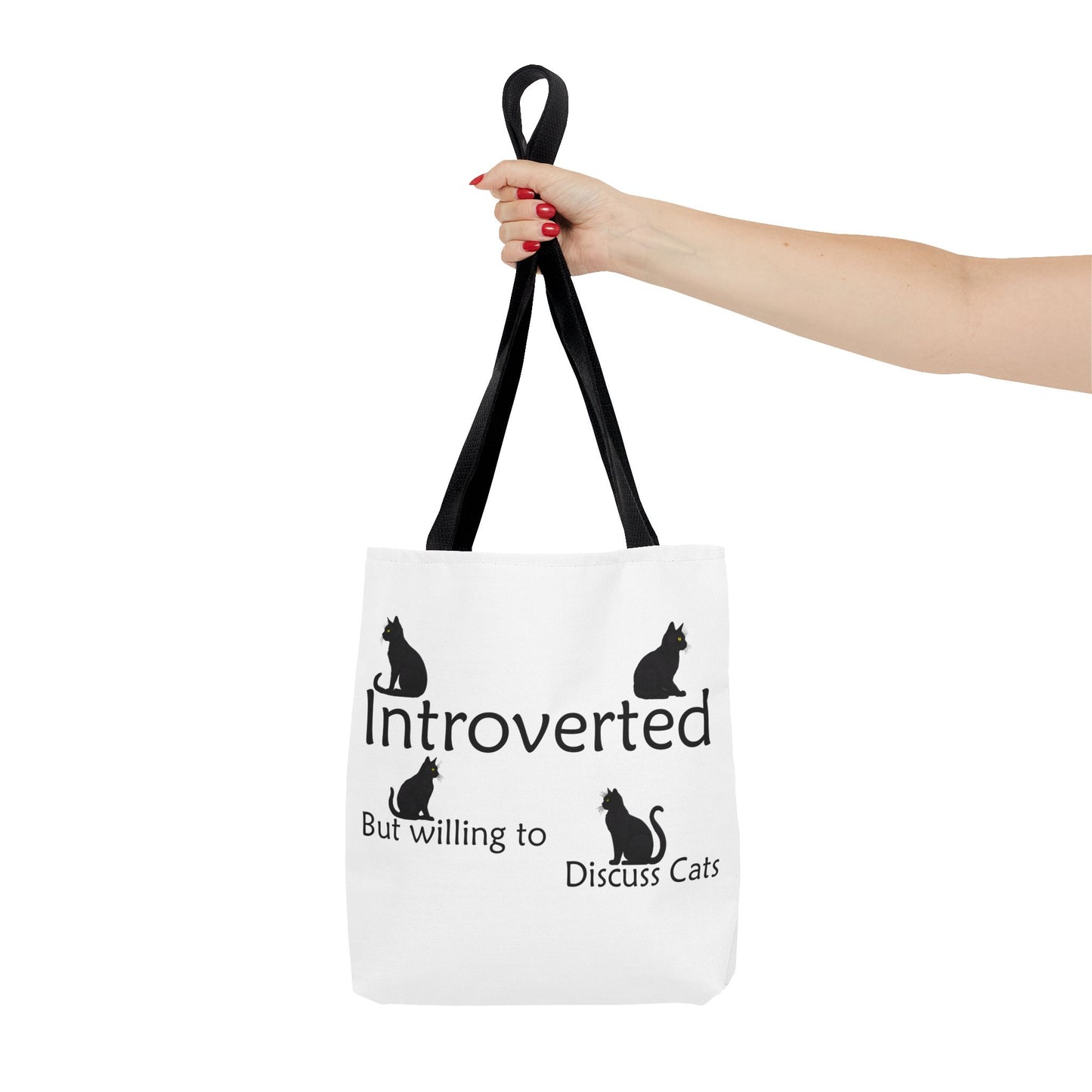 Cat Tote Bag: Introverted, but willing to discuss cats