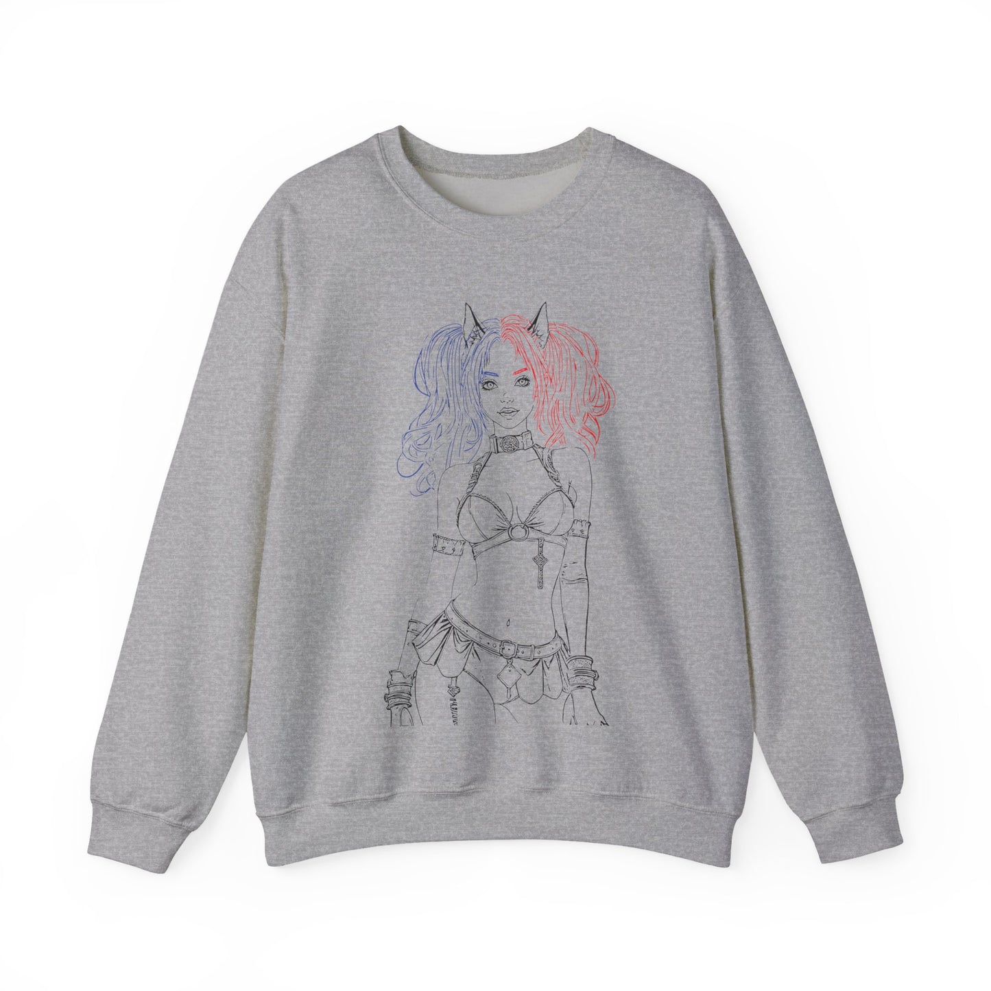 Harajuku Style Graphic Sweatshirt, Trendy Unisex Crewneck, Streetwear Fashion, Cozy Gift for Her, Girls Night Out